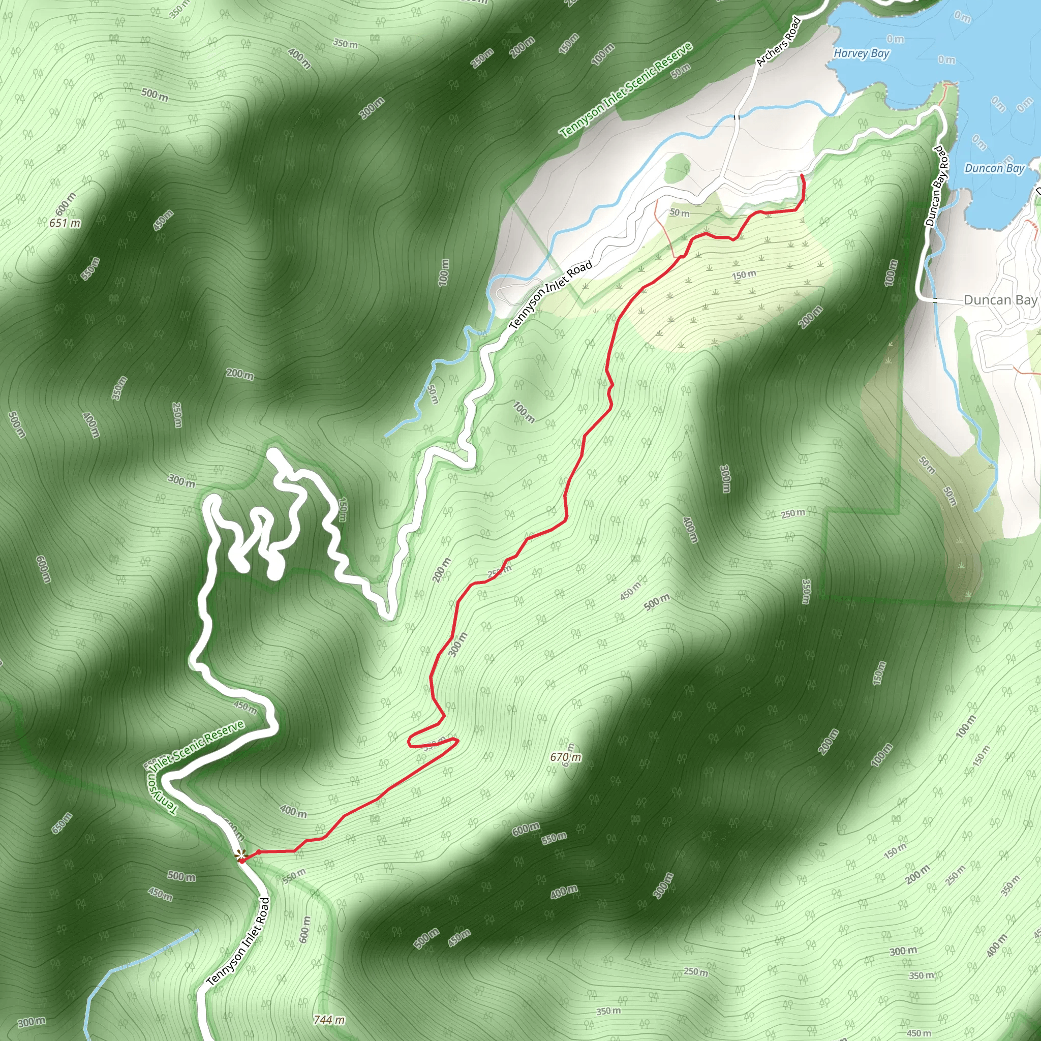 Opouri Bridle Track mobile static map