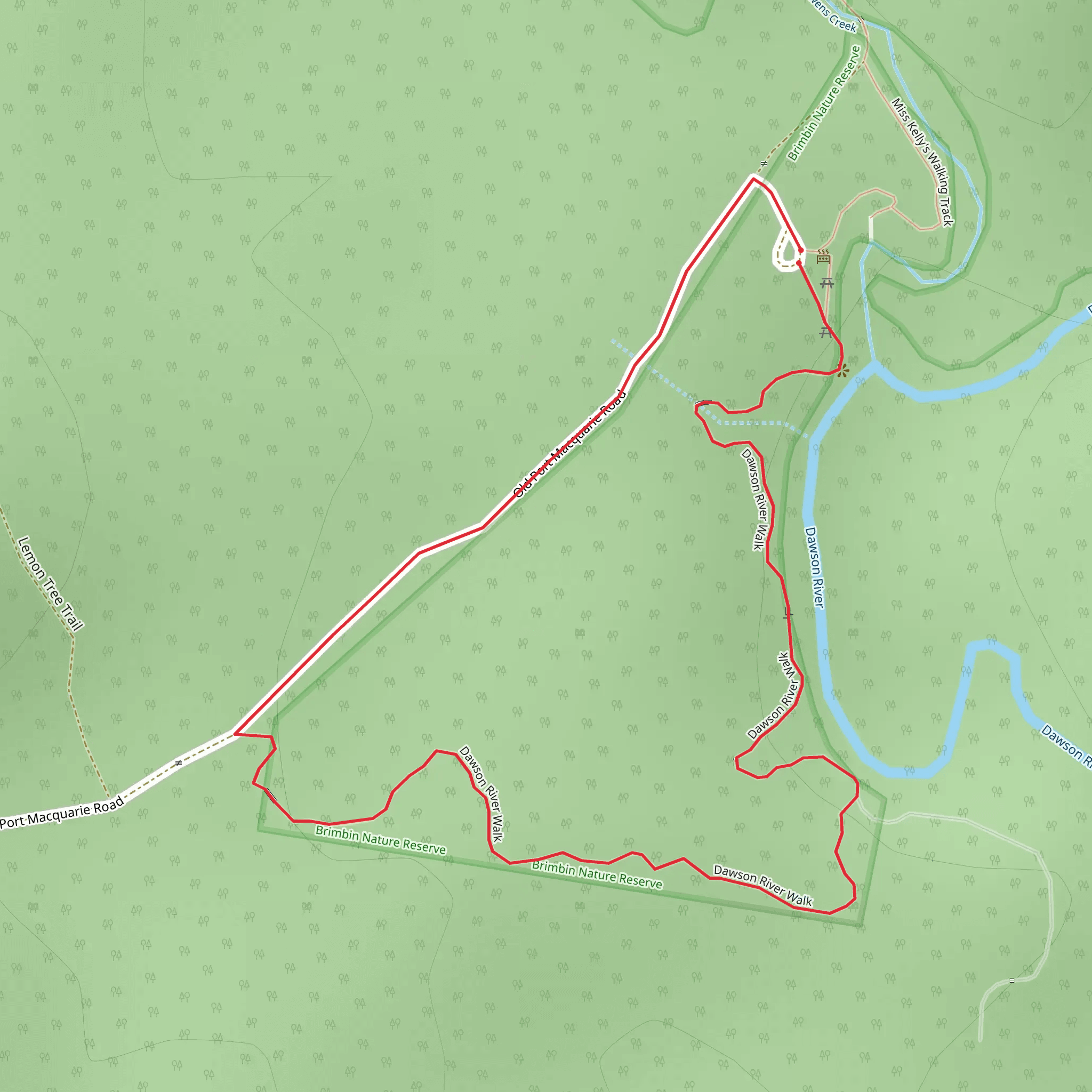 Dawson River Track mobile static map