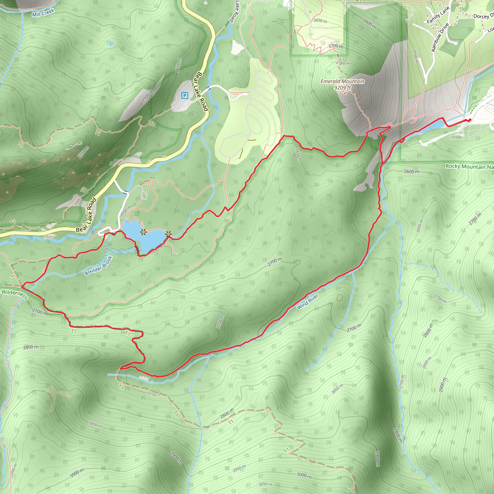 Wind River, Storm Pass and Glacier Creek Trail Loop mobile static map