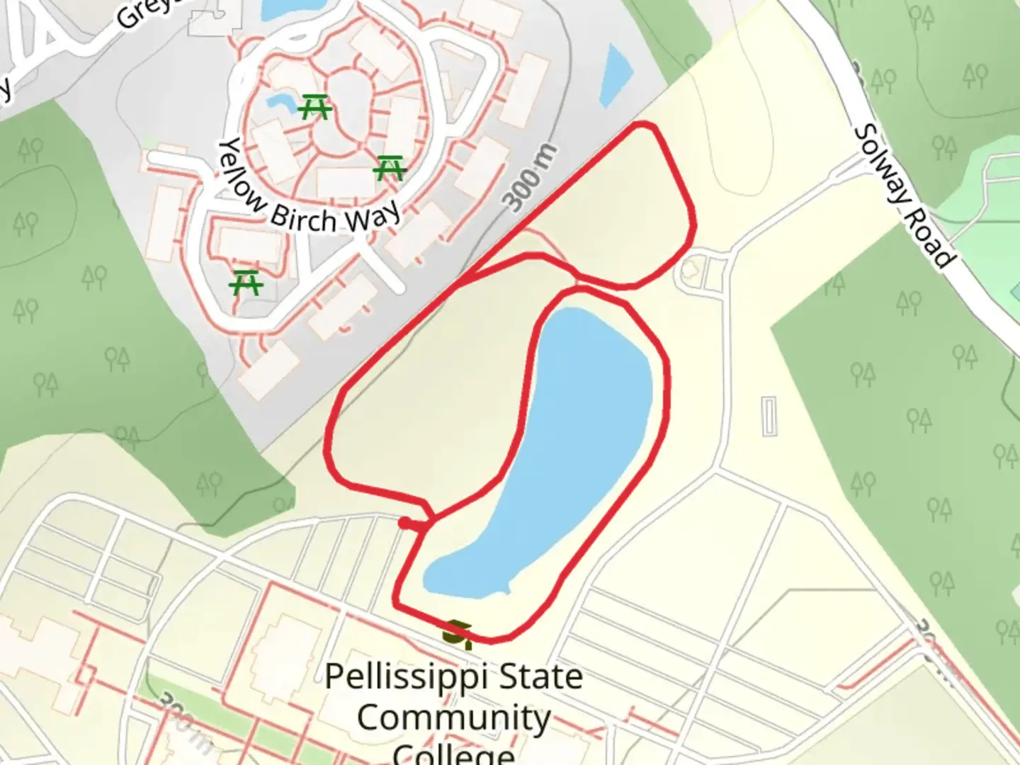 An image depicting the trail Walnut Creek Lane Loop and its surrounding area.