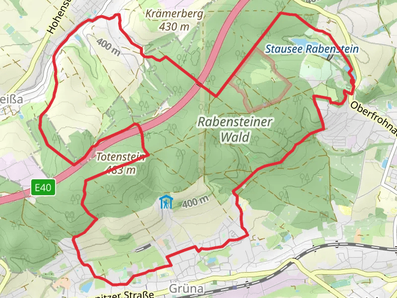 Rabensteiner Wald Loop via Stausee Rabenstein