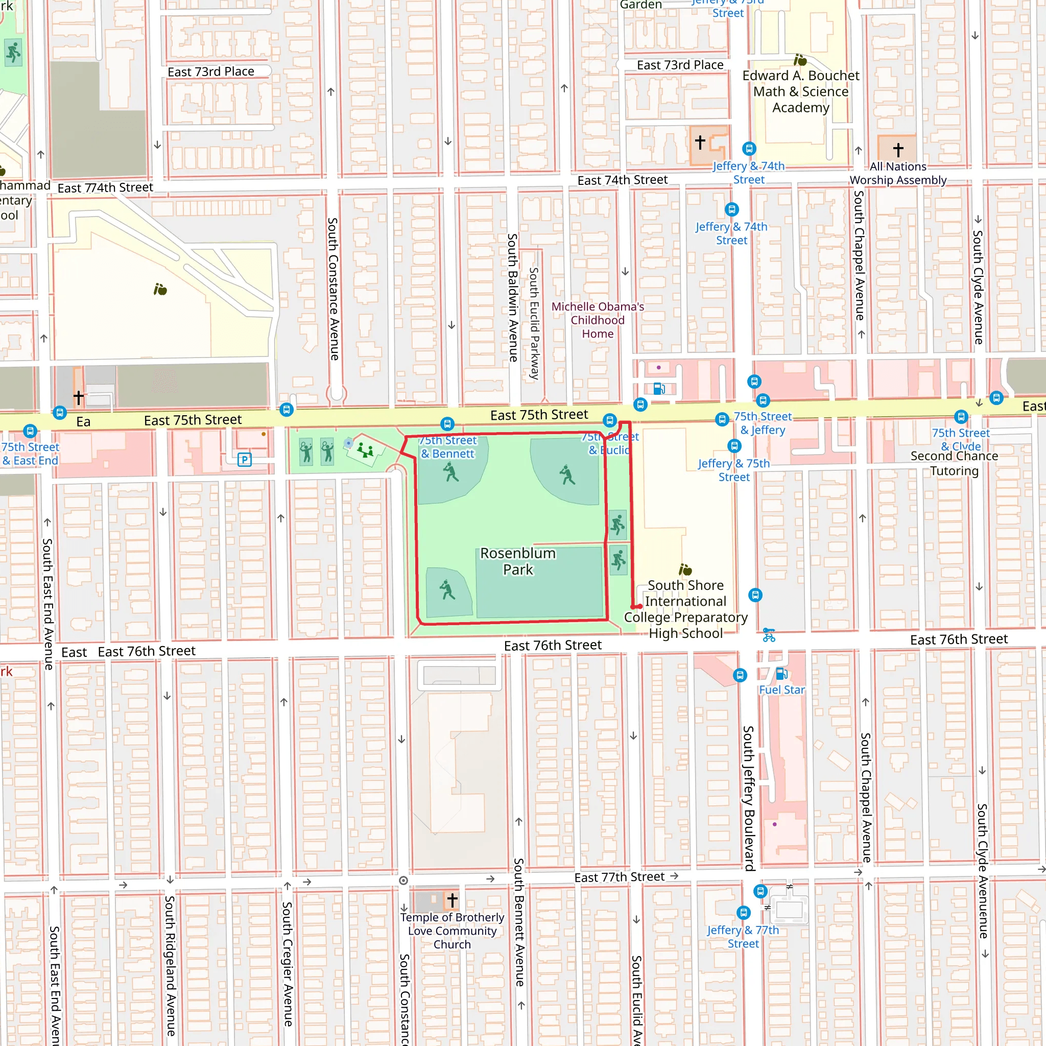 Rosenblum Park Loop mobile static map