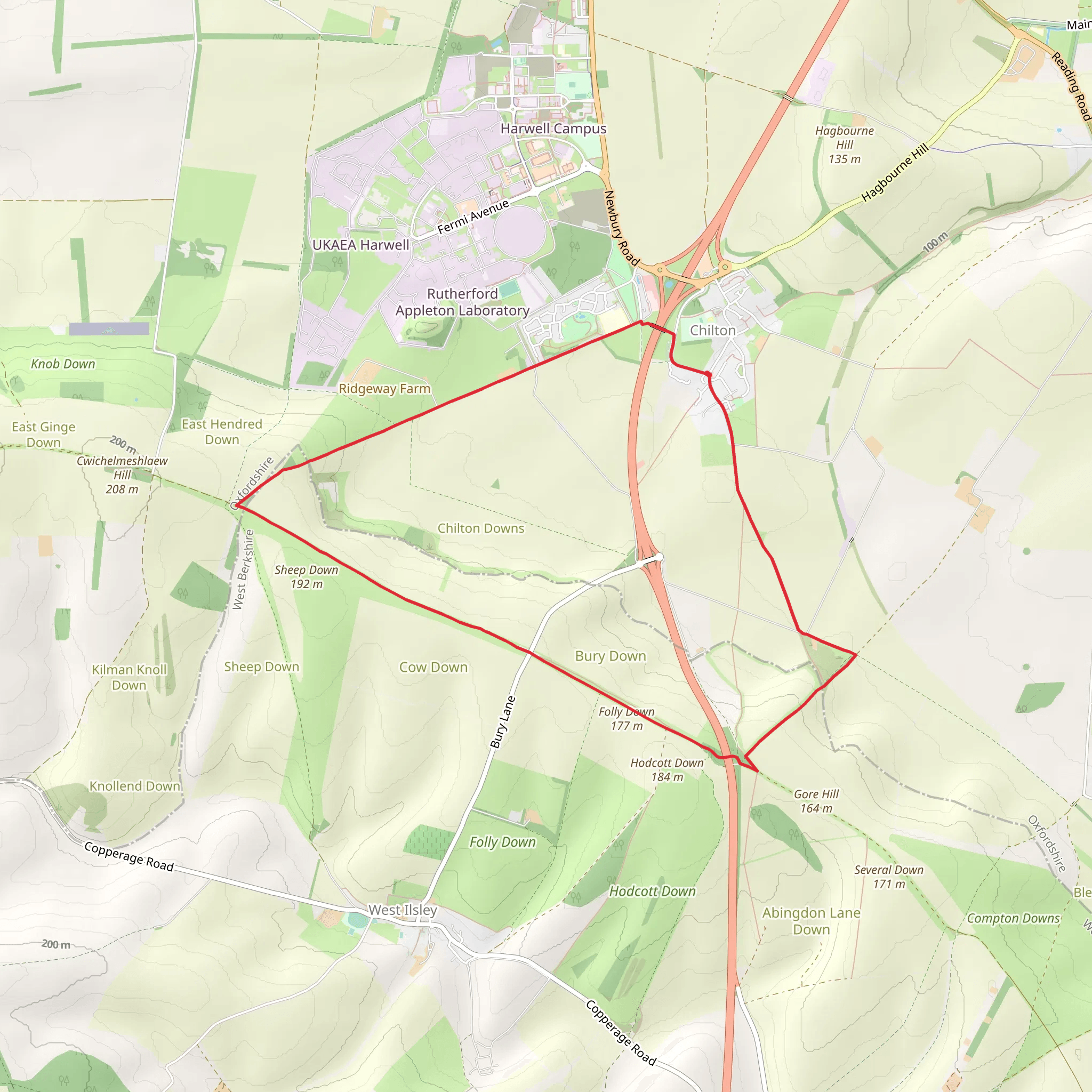 Chilton Loop mobile static map
