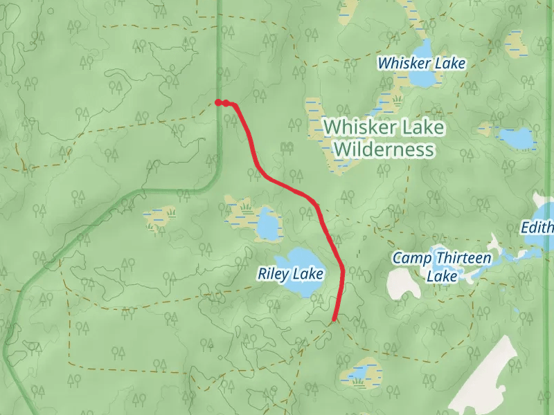 Whisker Lake AB Trail via Whisker Lake A Trail