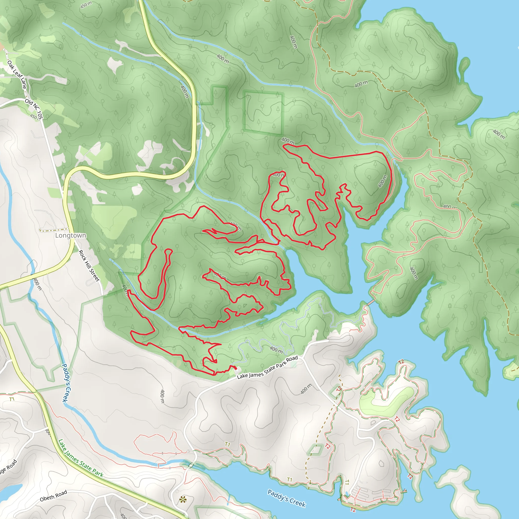 West Wimba Trail and East Wimba Loop Trail mobile static map