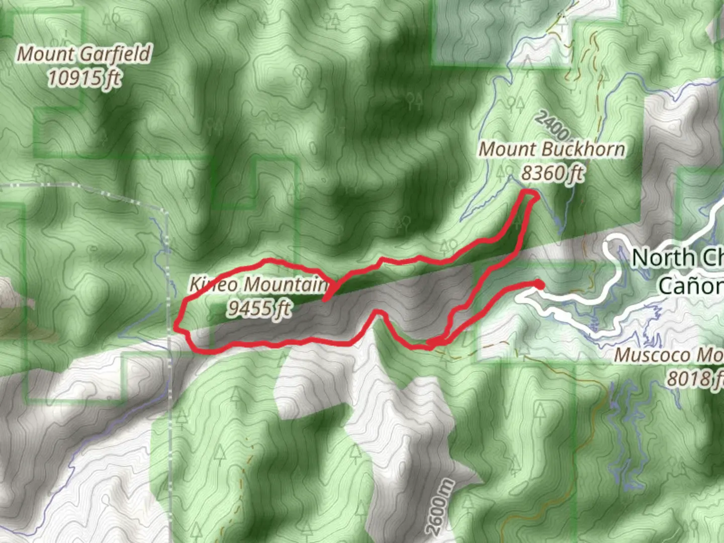 An image depicting the trail Seven Bridges Trail, Kineo Mountain Trail and Buckhorn Loop Trail and its surrounding area.