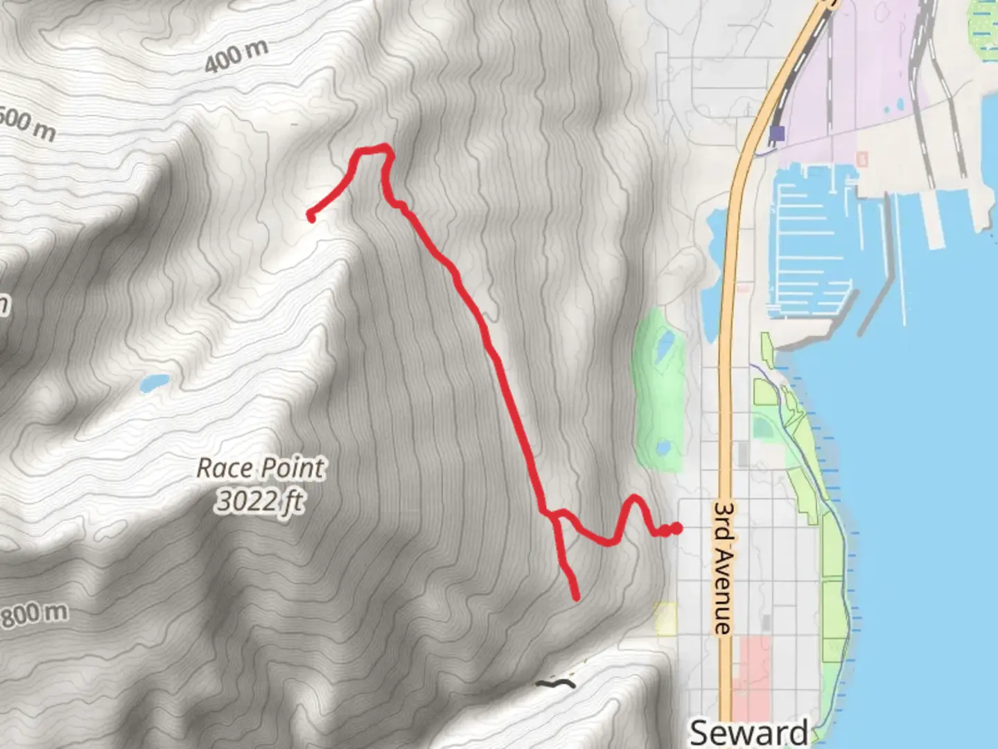 An image depicting the trail Mount Marathon Trail and Skyline Trail and its surrounding area.