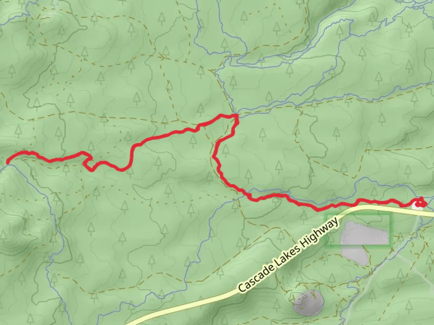 An image depicting the trail Grand Slam and Ticket to Ride and its surrounding area.