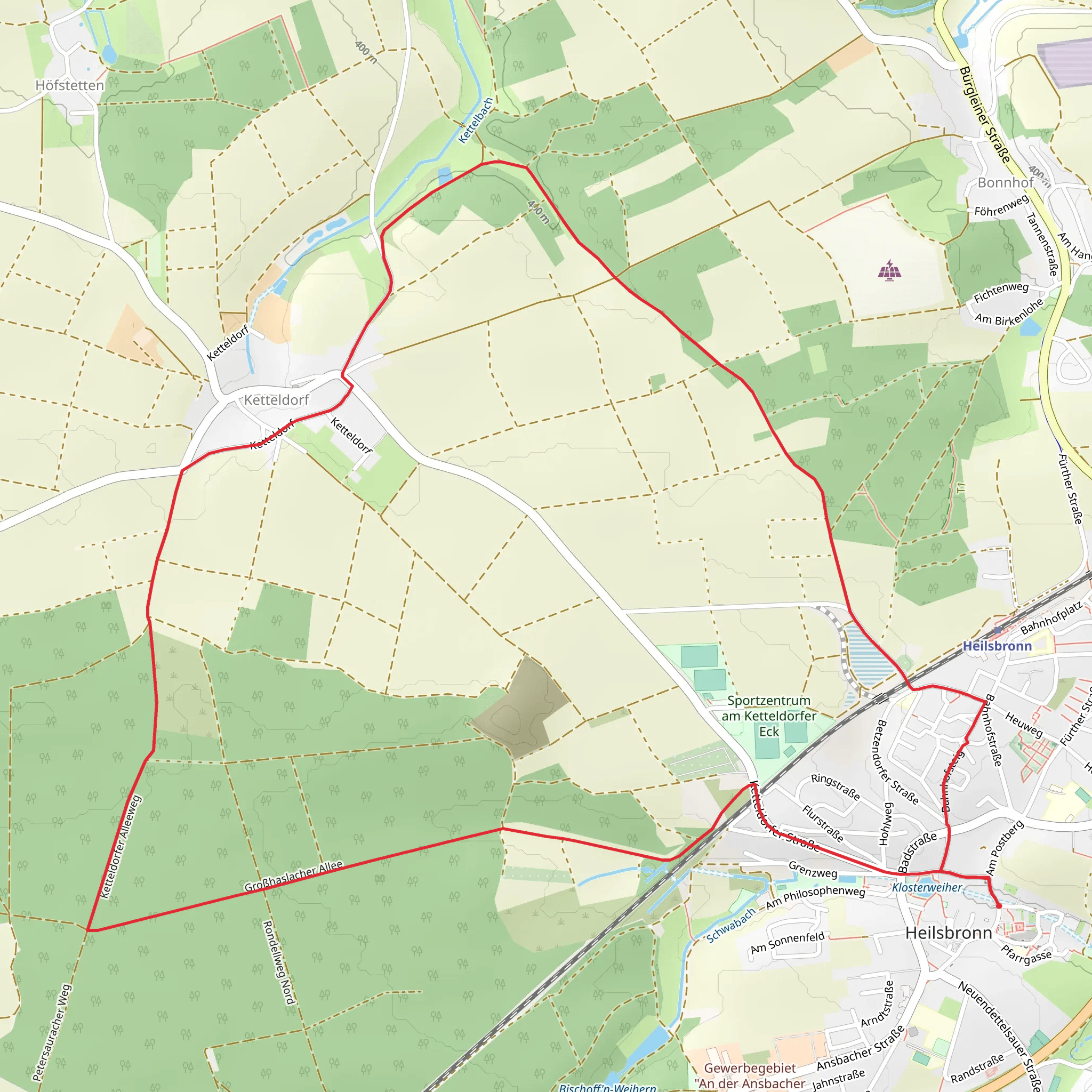 Heilsbronner Rundweg mobile static map