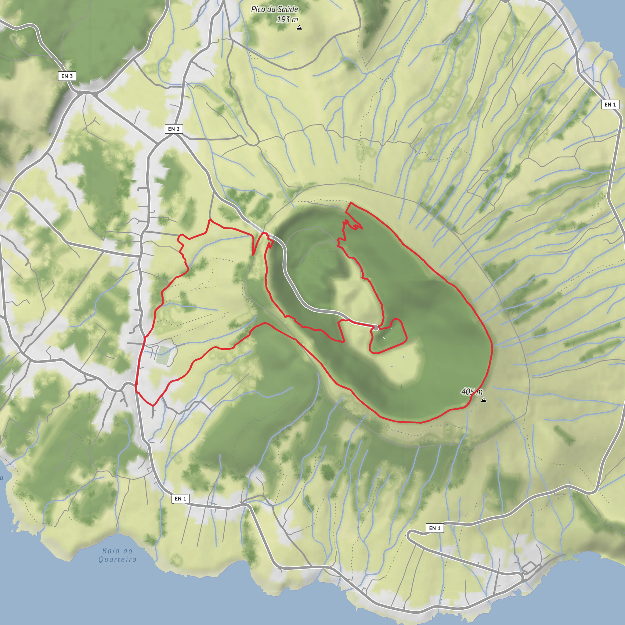 Subida ao Cume, Furna do Enxofe and Caldeira Loop mobile static map
