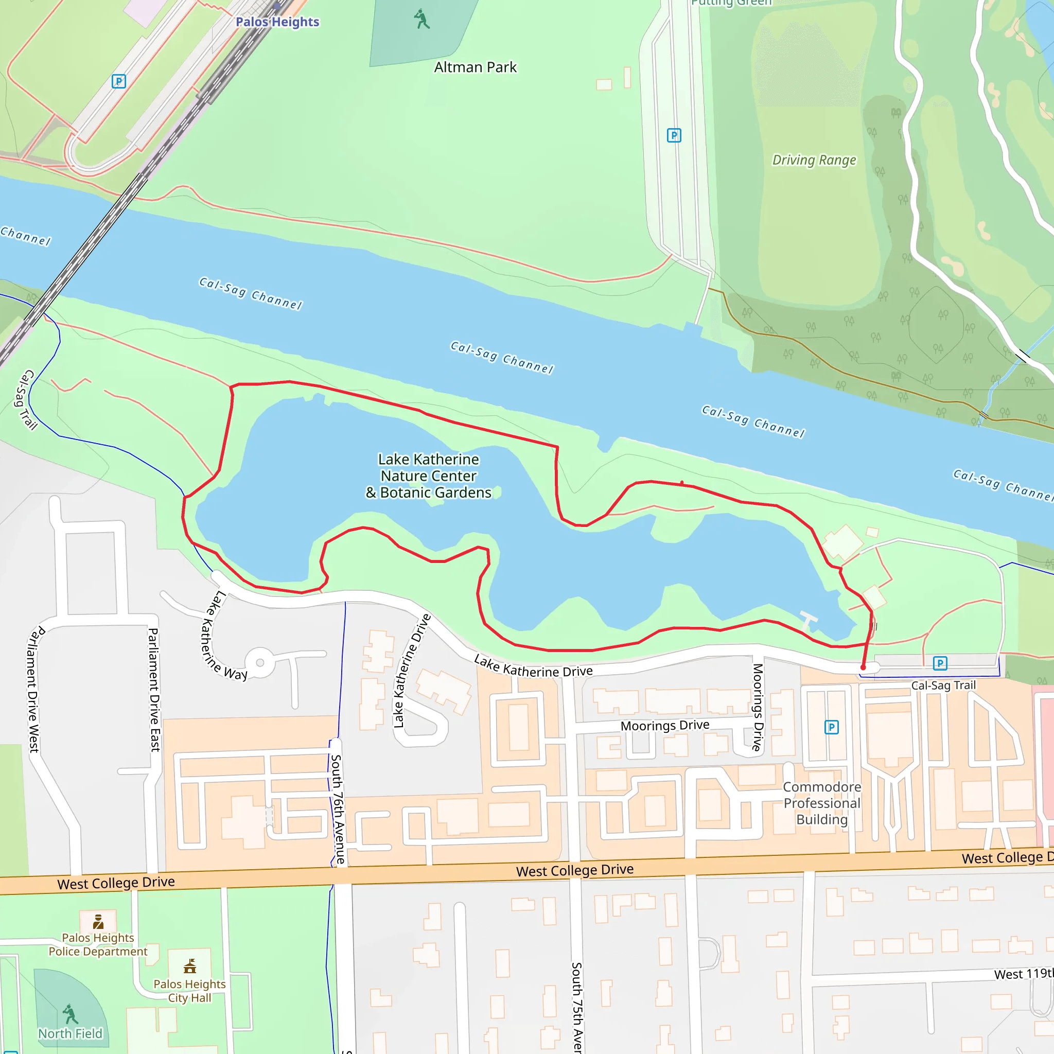 Lake Katherine Loop mobile static map
