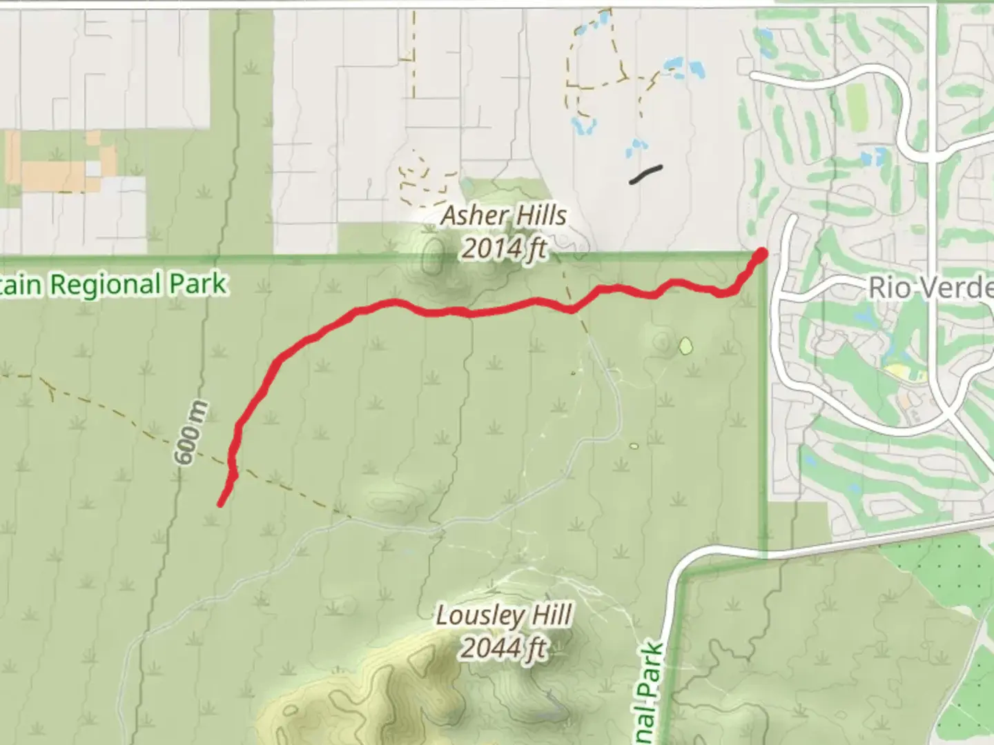 An image depicting the trail Verde Trail and its surrounding area.