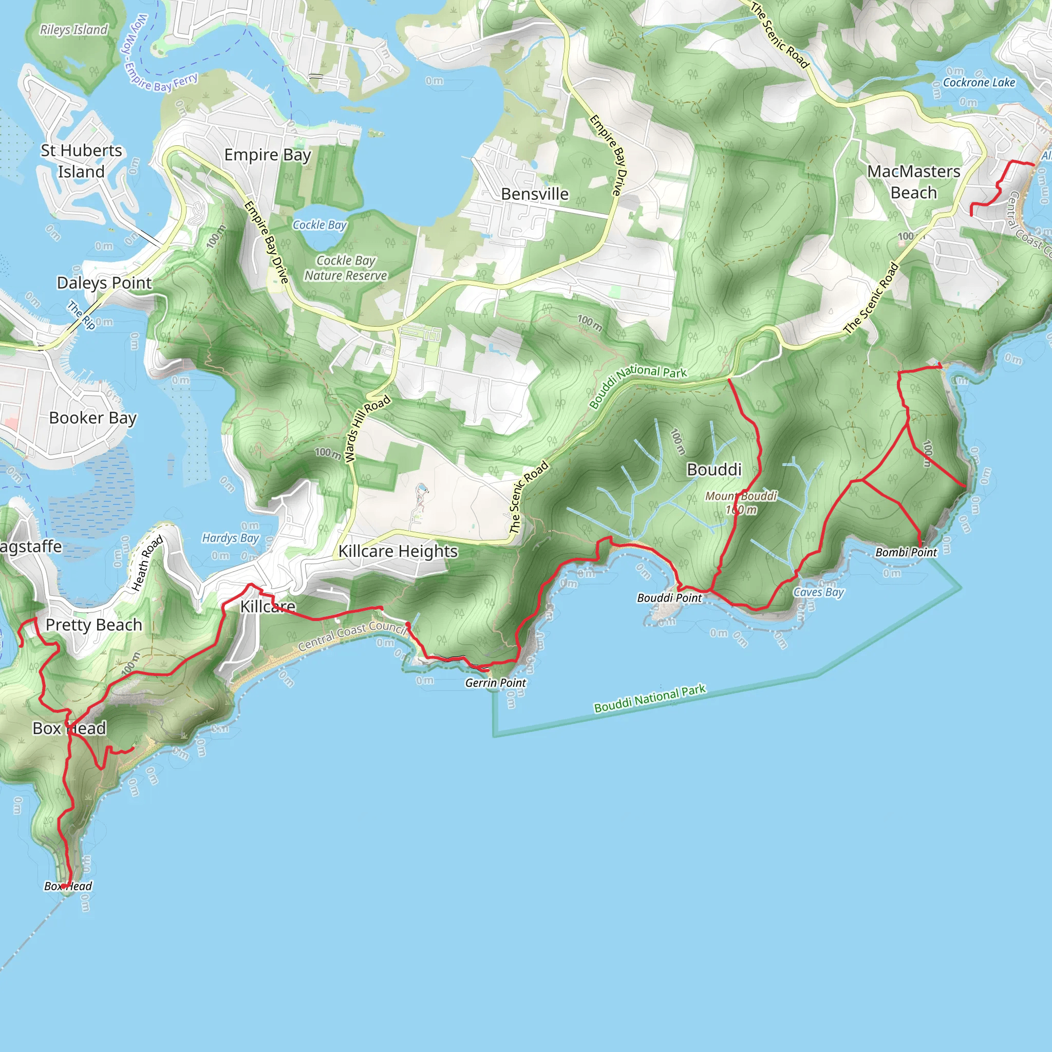 Bouddi Ridge and Coastal Walk mobile static map