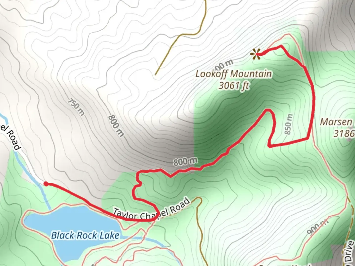 An image depicting the trail Edmonds Trail - West Fork from Taylor Chapel Road and its surrounding area.