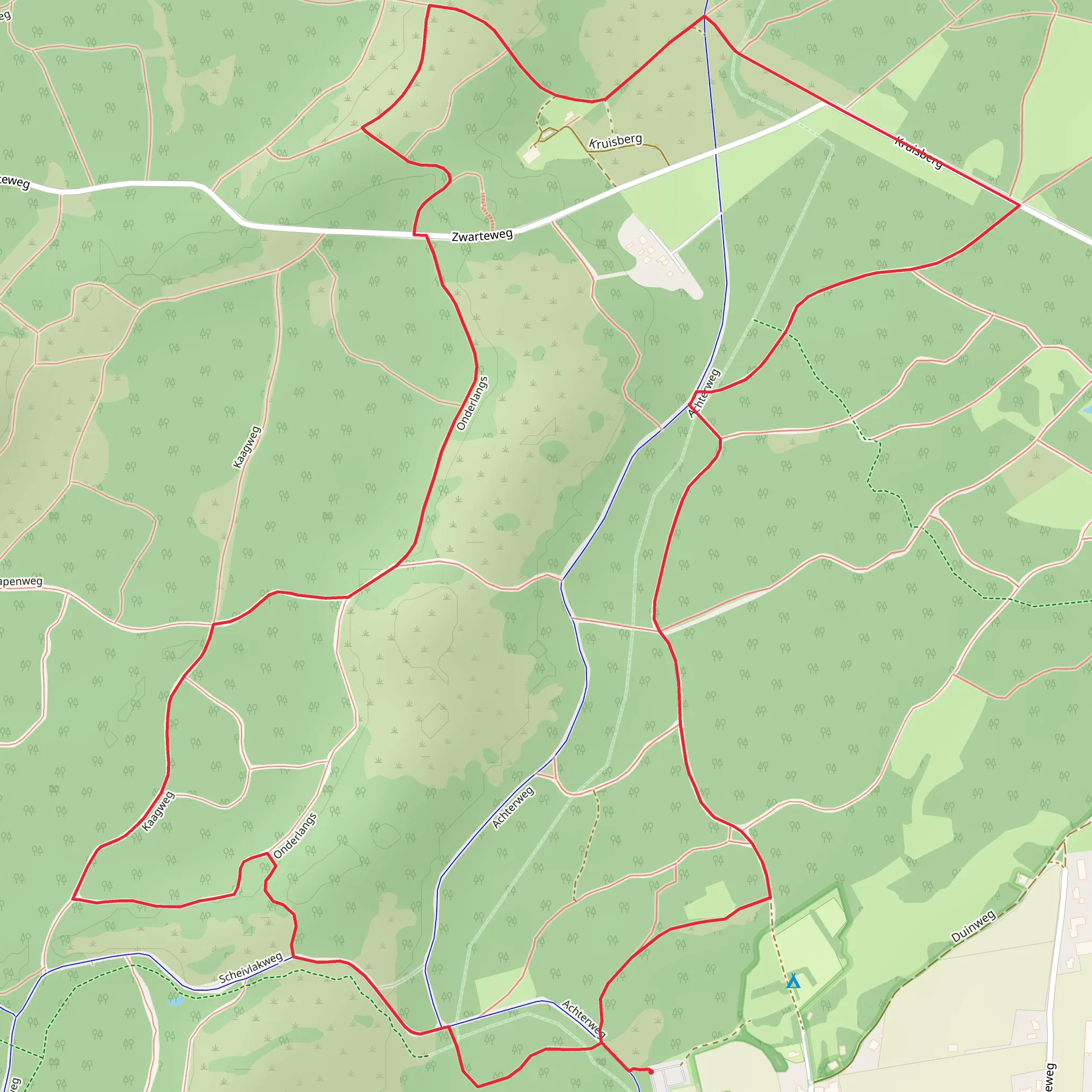 Kruisberg and Spaarpot Loop mobile static map
