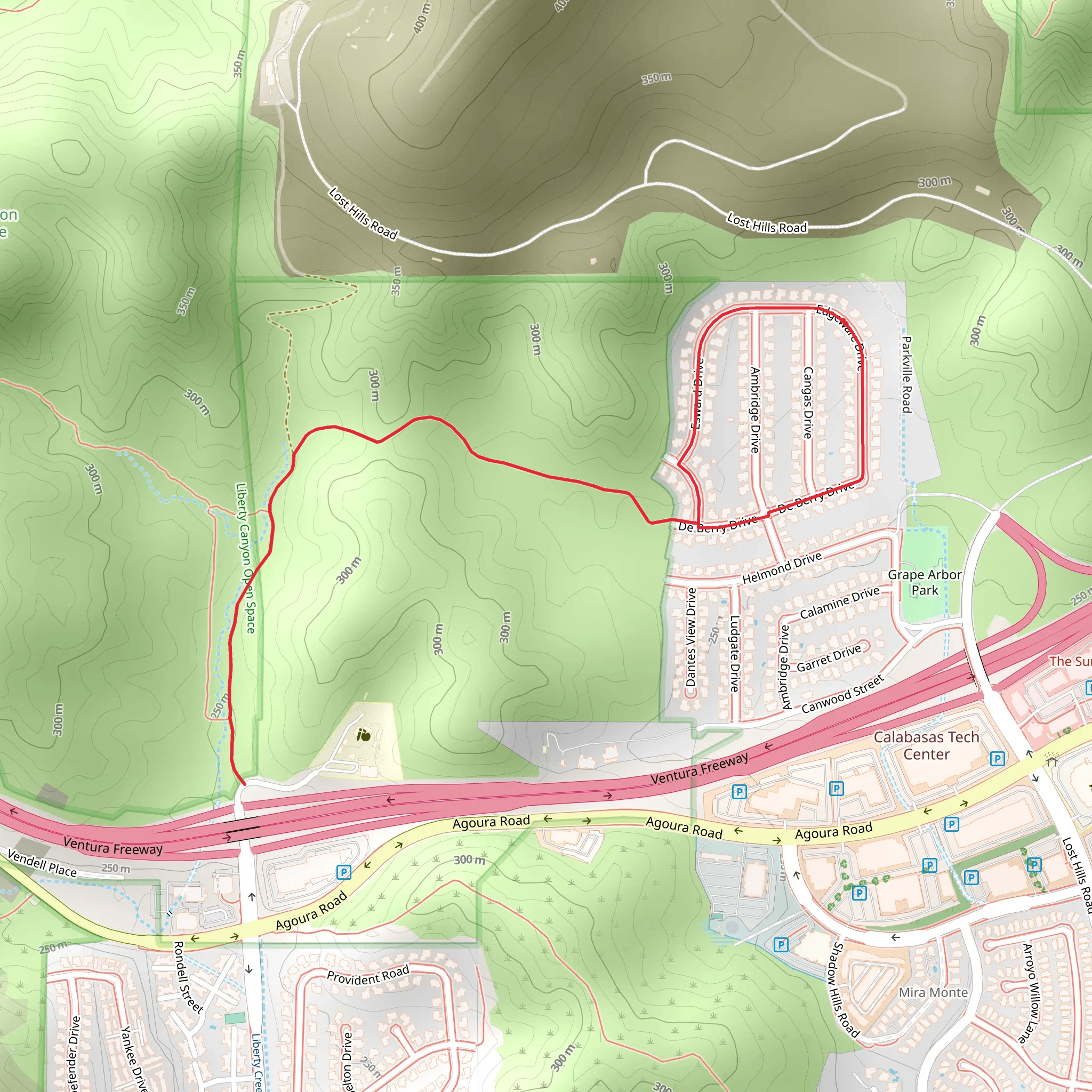Edgeware Drive Loop mobile static map