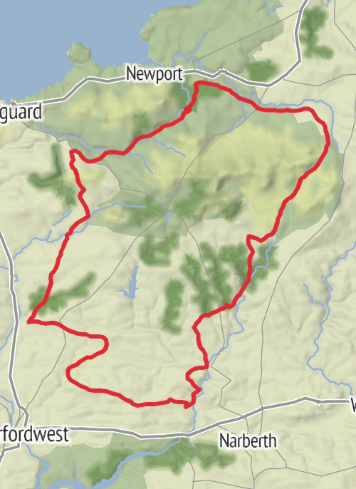 Pembrokeshire Road Cycling mobile static map