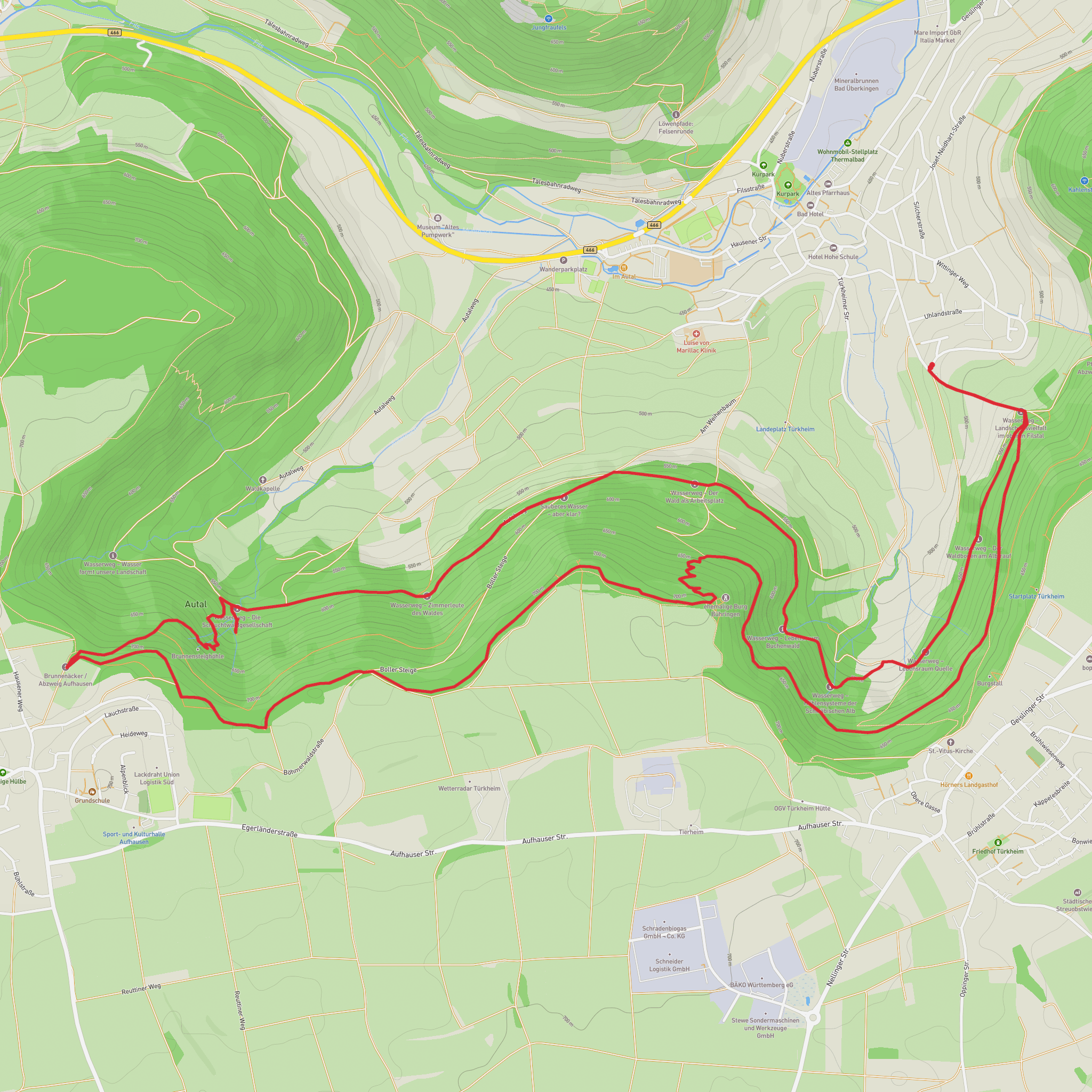 Autal Wasserfälle mobile static map