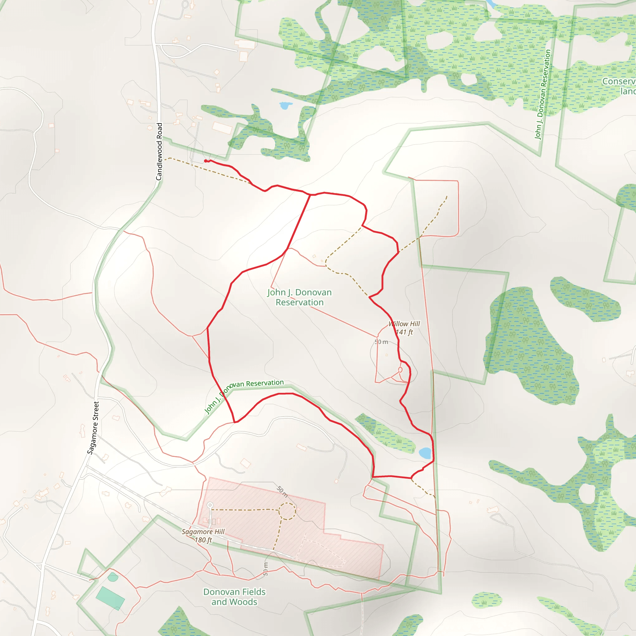 Willow Hill Loop Trail mobile static map