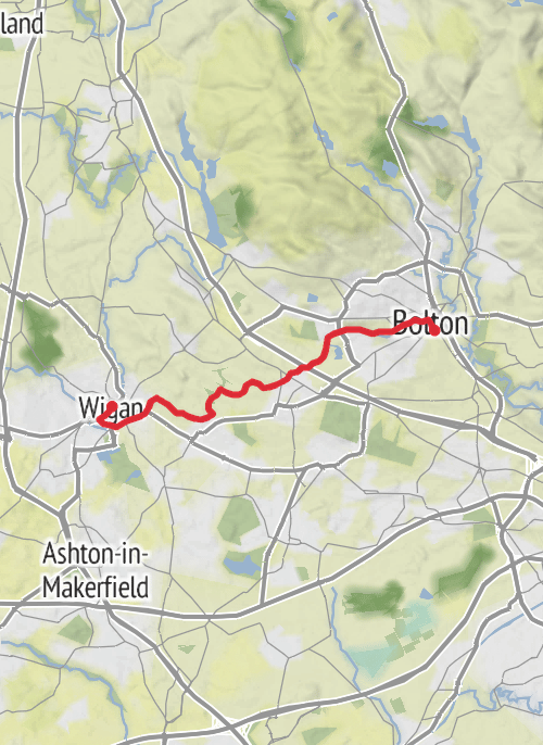 Community Rail Trail - Wigan to Bolton mobile static map
