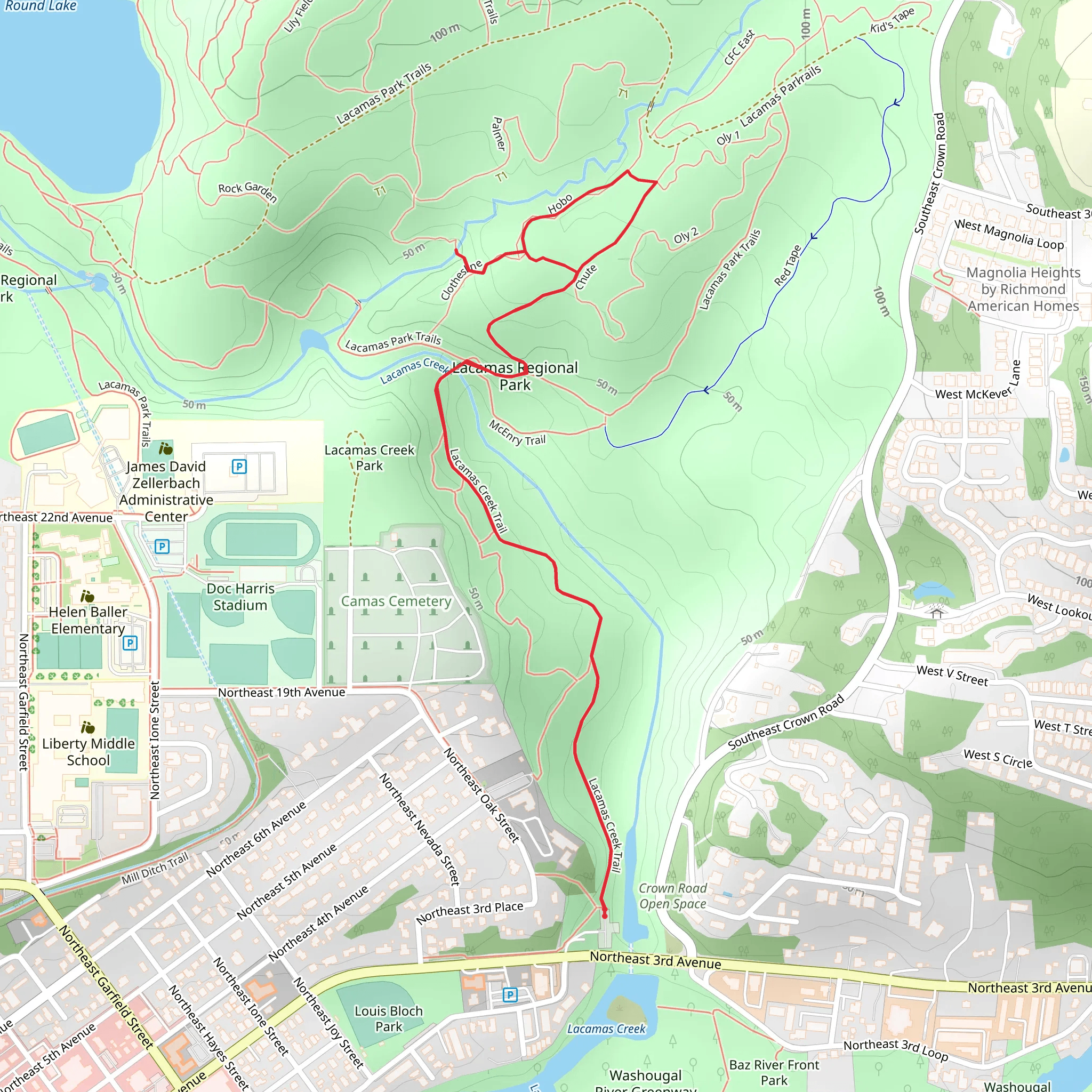 Lake Park and Lake to Lake Trail mobile static map