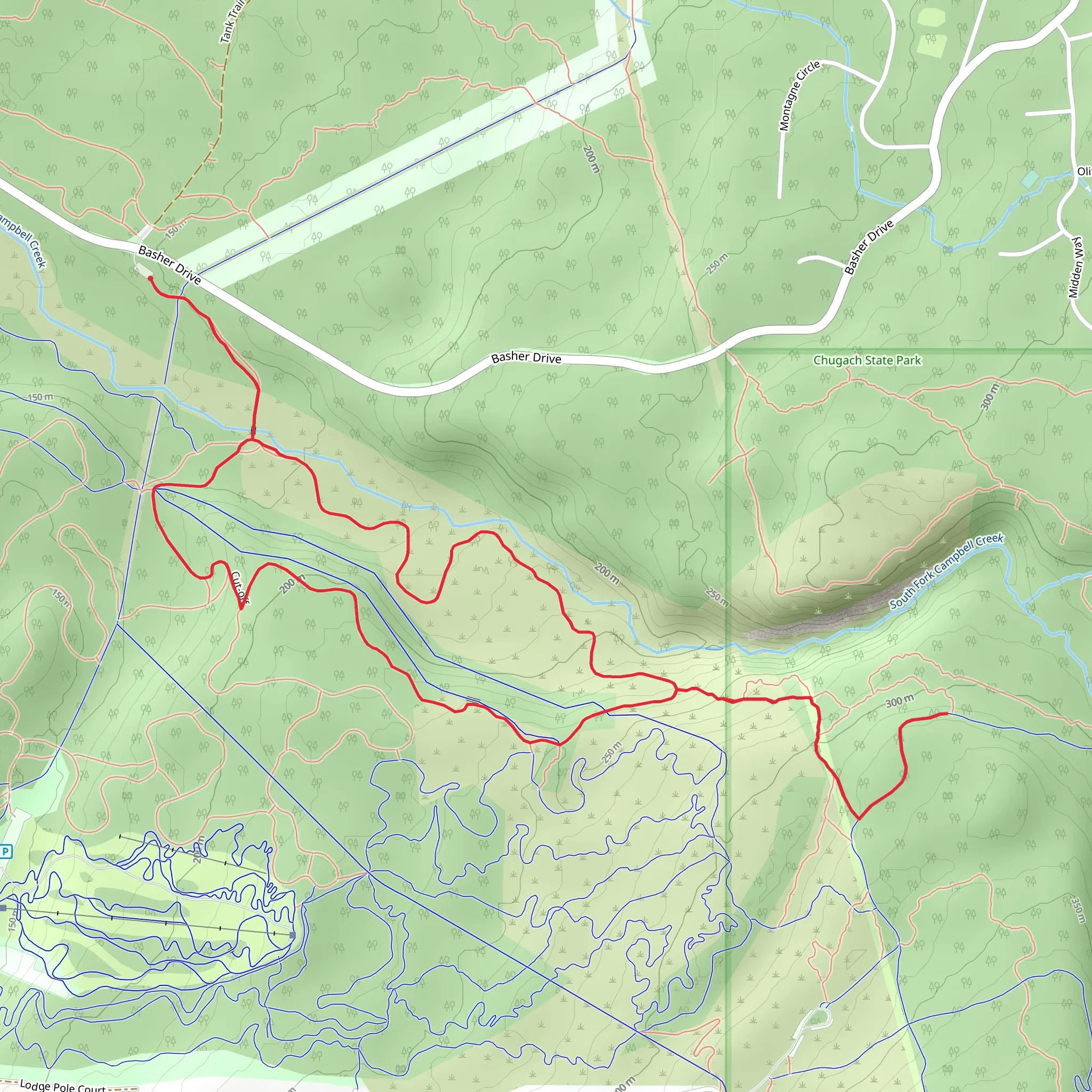 Gorge Trail and Spencer Loop mobile static map
