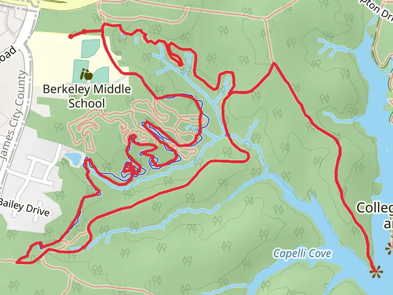 New, Peninsula and Matoaka Woods Loop Trail