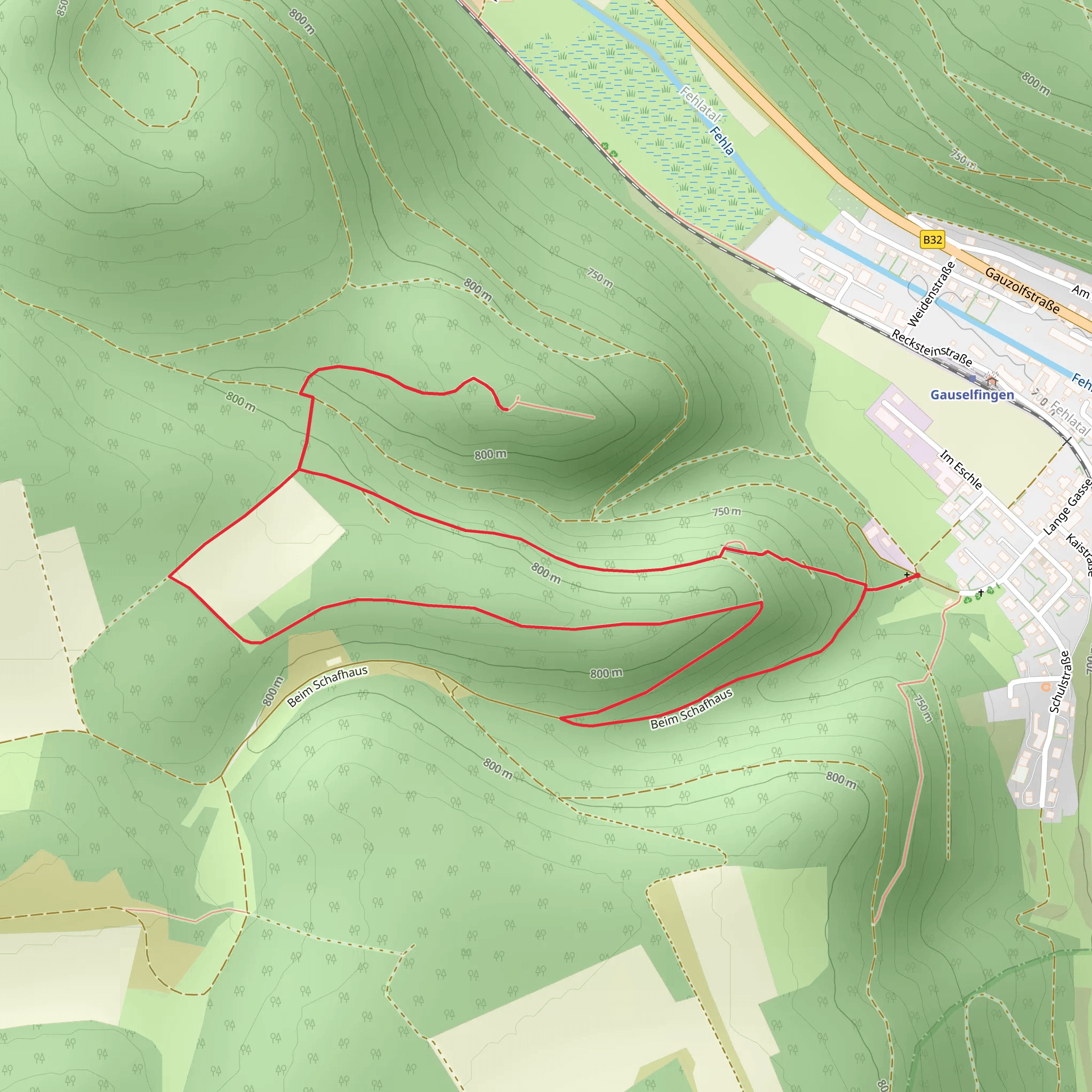 Burgturmruine Hasenfratz Loop mobile static map