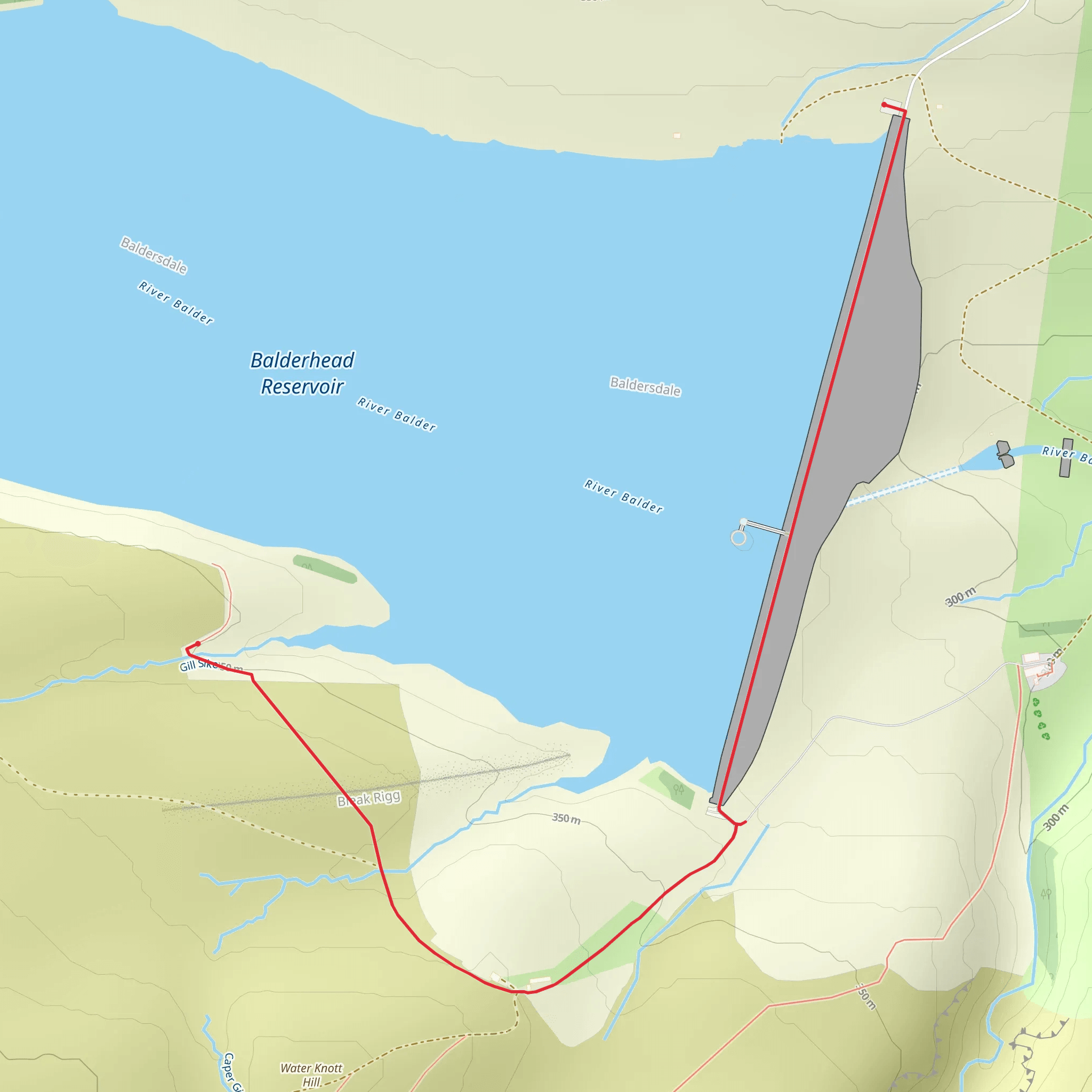 Gill Sike Waterfall mobile static map
