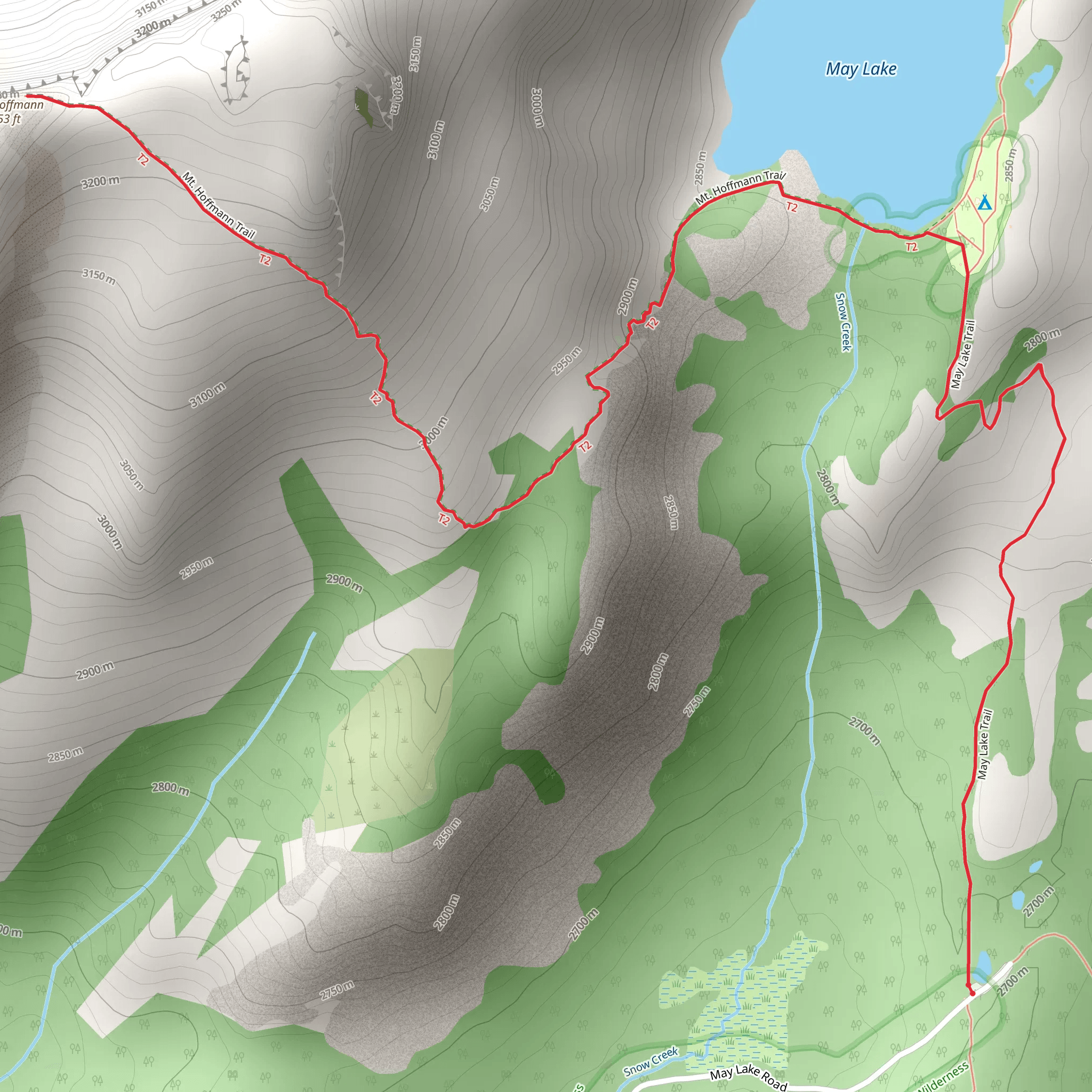 Mount Hoffmann mobile static map