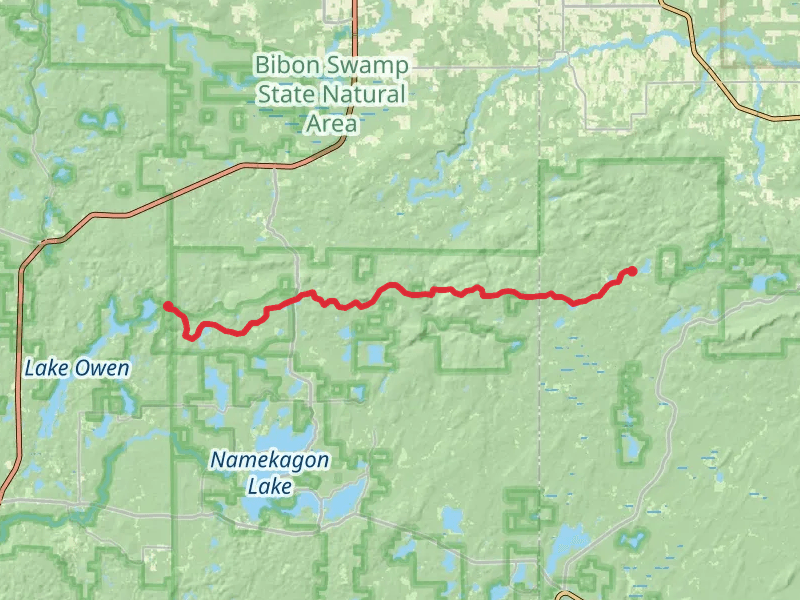 North Country Trail from Lake Three