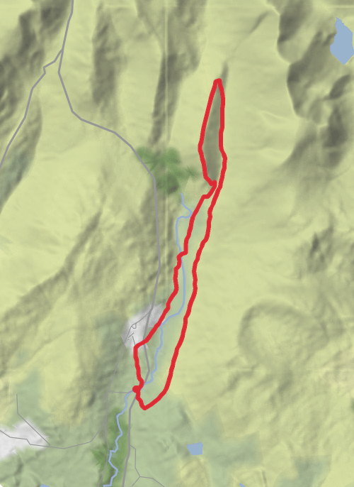 Hike from Troutbeck mobile static map