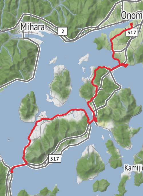 Onomichi City Cycling mobile static map