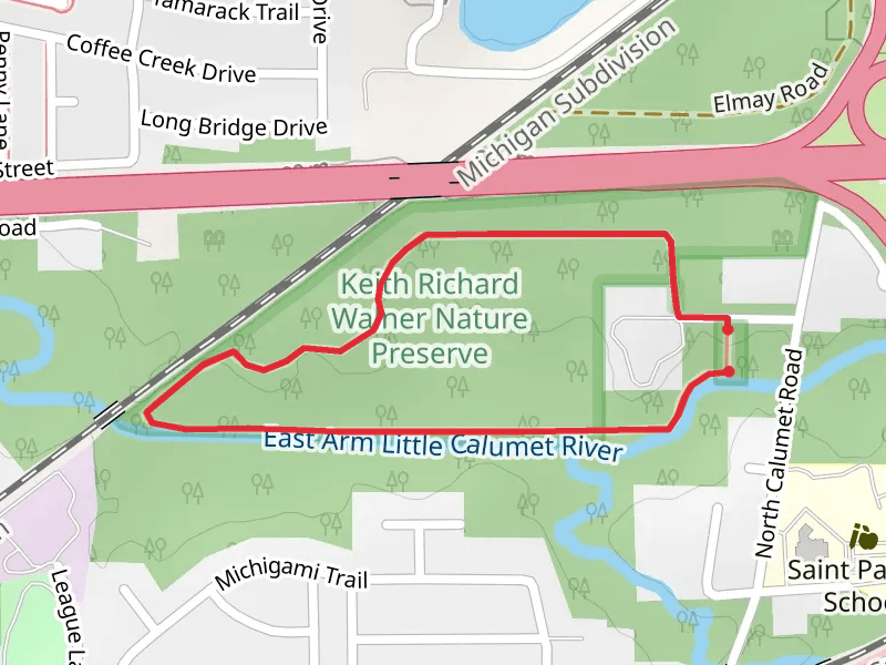 Keith Richard Walner Nature Preserve Hiking Loop Trail
