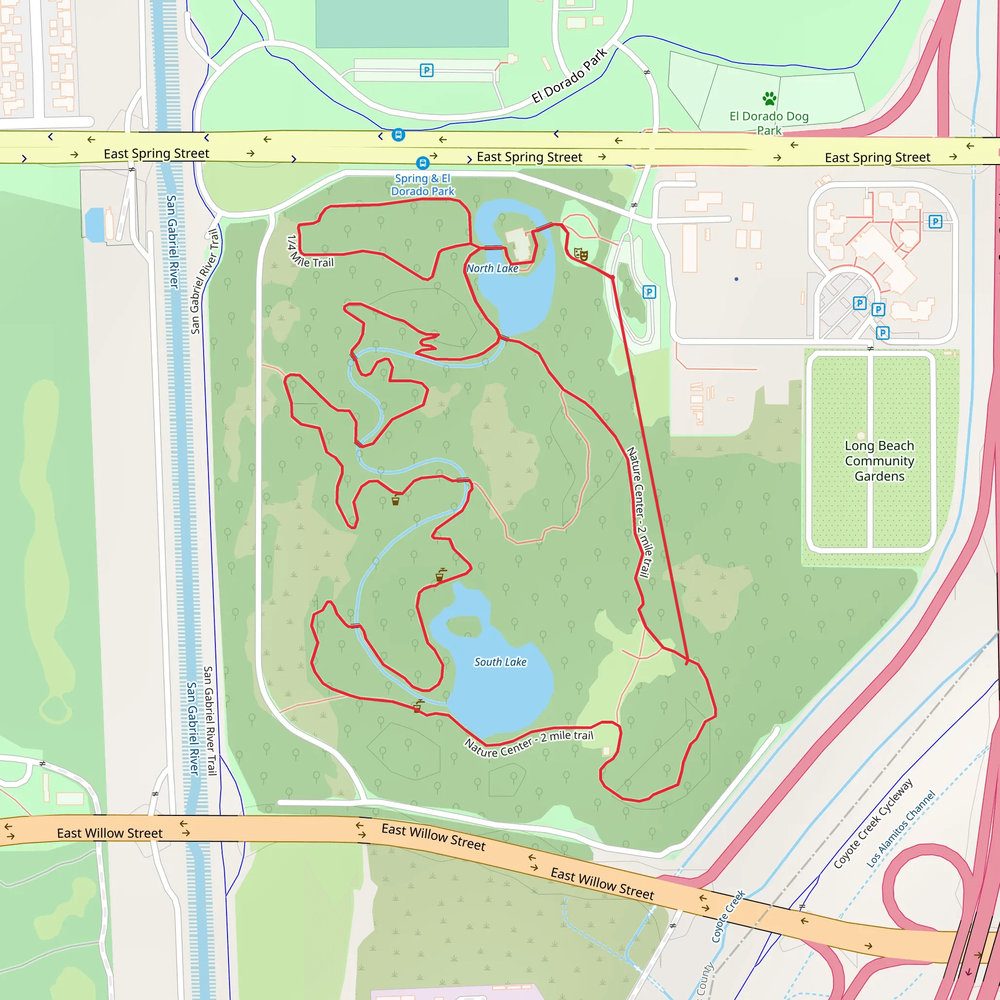 North and South Lake Loop mobile static map