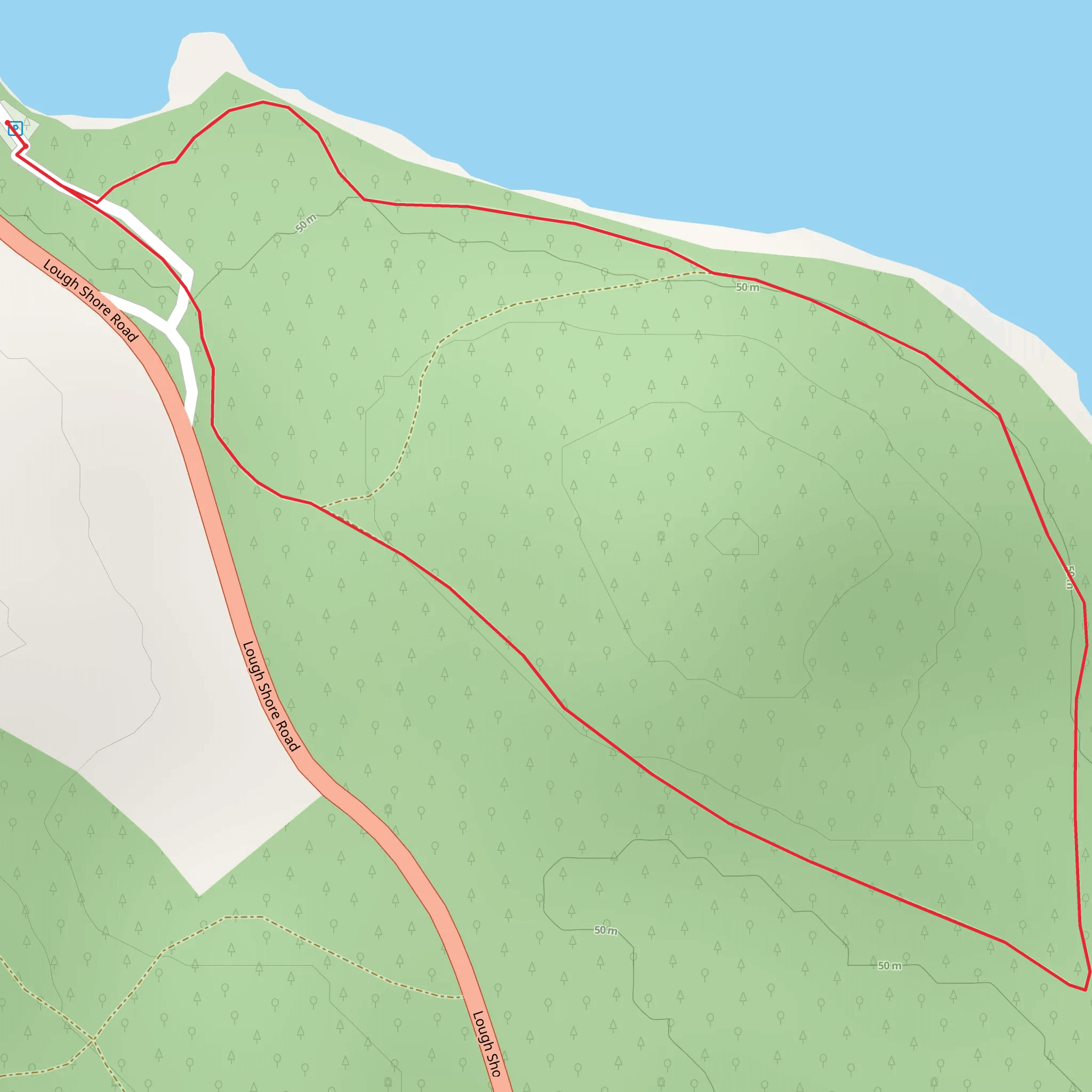 Ely Lodge Forest – Loughshore Walk mobile static map