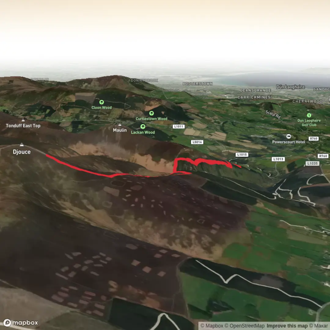 An image depicting the trail Crone Wood Carpark to Jouce Loop and its surrounding area.