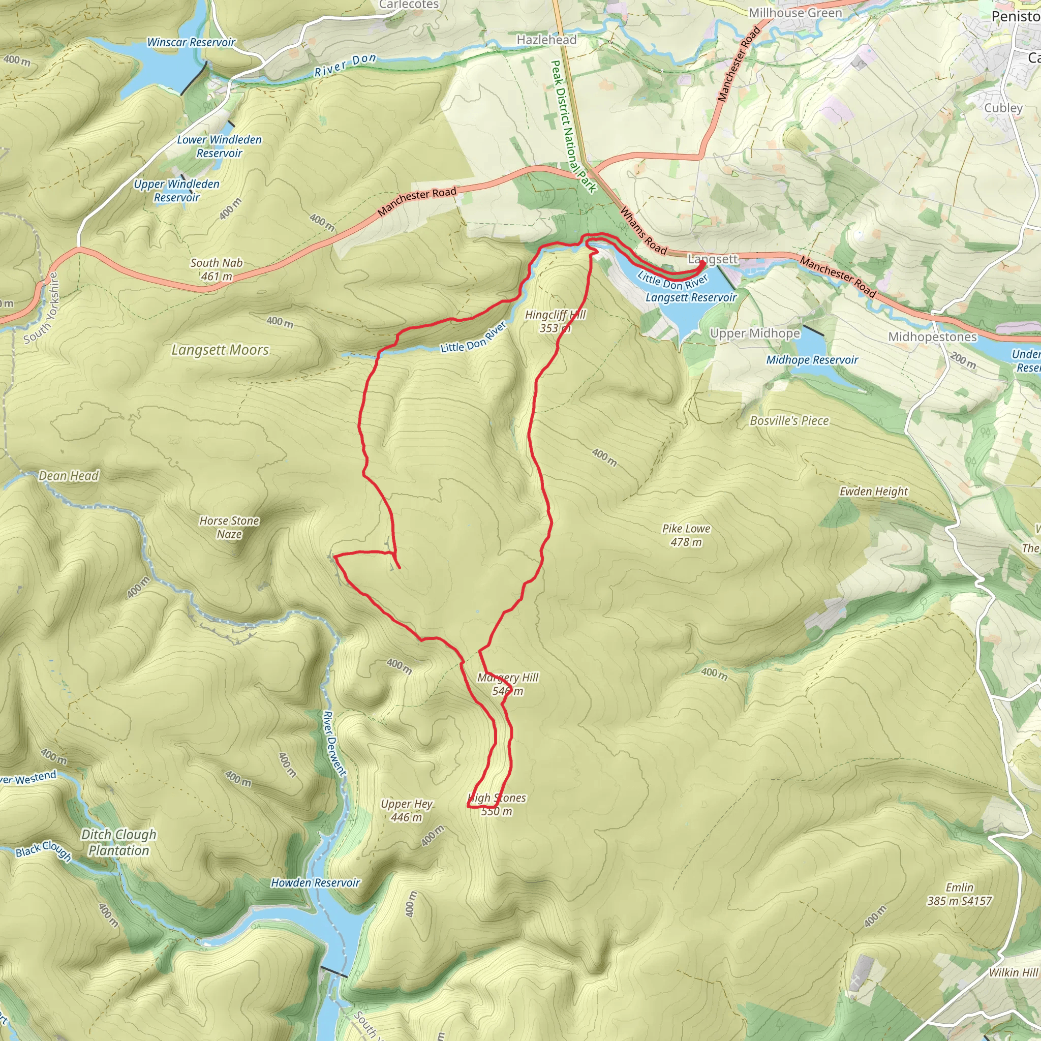 Peak Bagging PD - 05 Howden Edge mobile static map