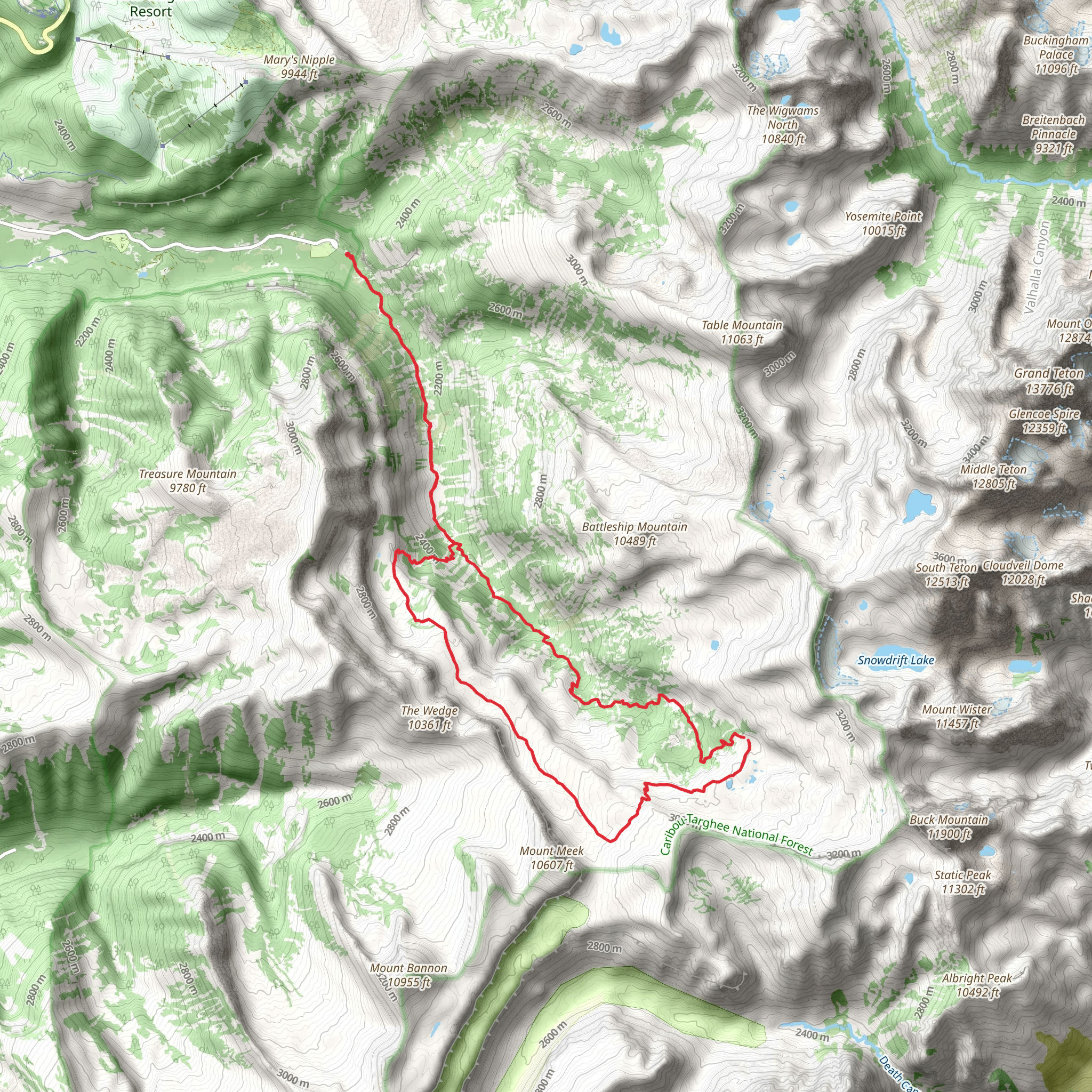 Alaska Basin Trail mobile static map