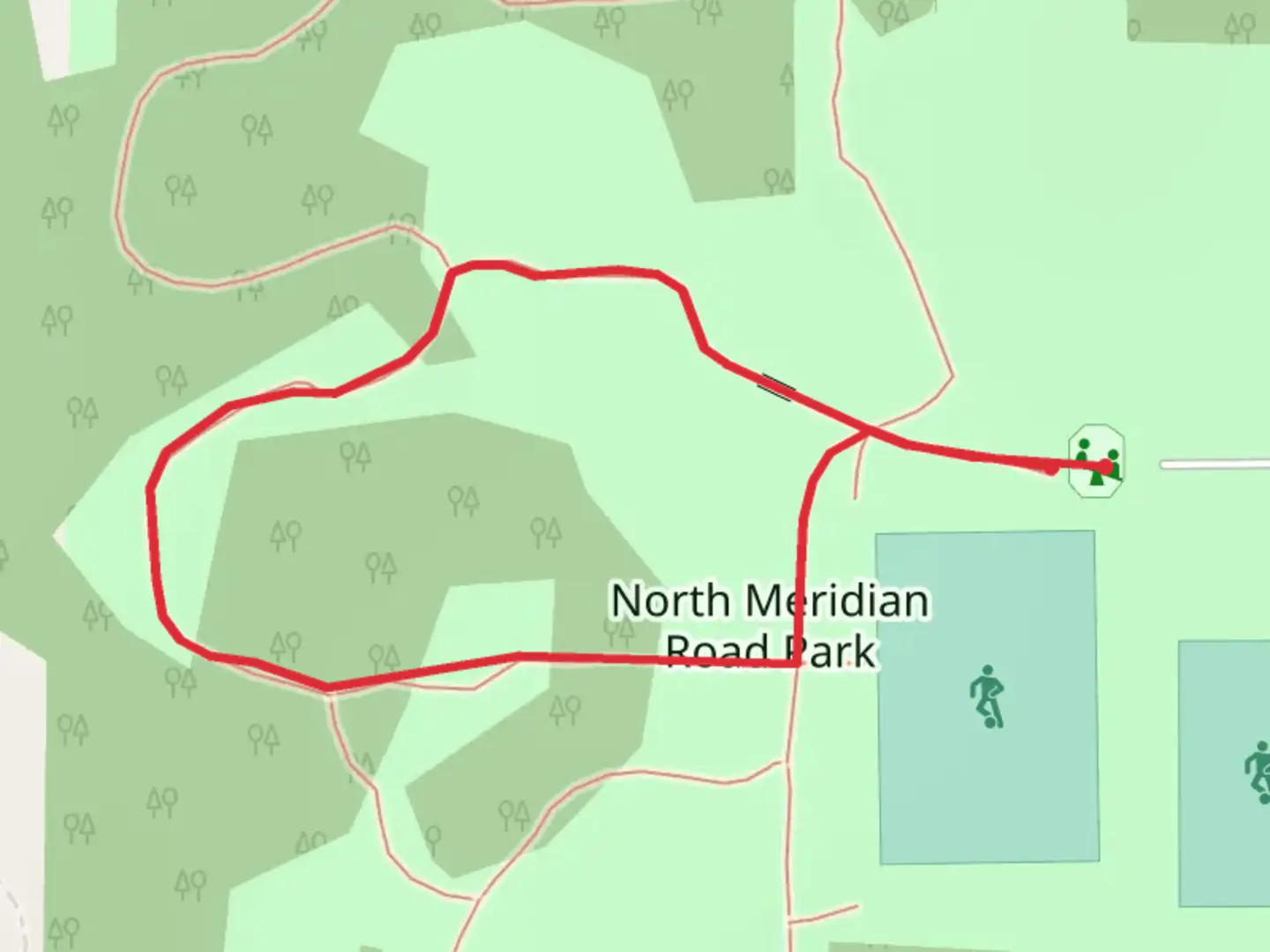 An image depicting the trail Orange, Black and Blue Loop Trail and its surrounding area.
