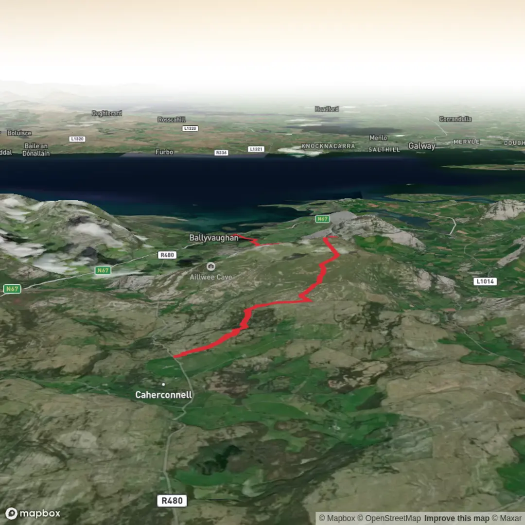 An image depicting the trail Aillwee_Poulnabrone_1 and its surrounding area.