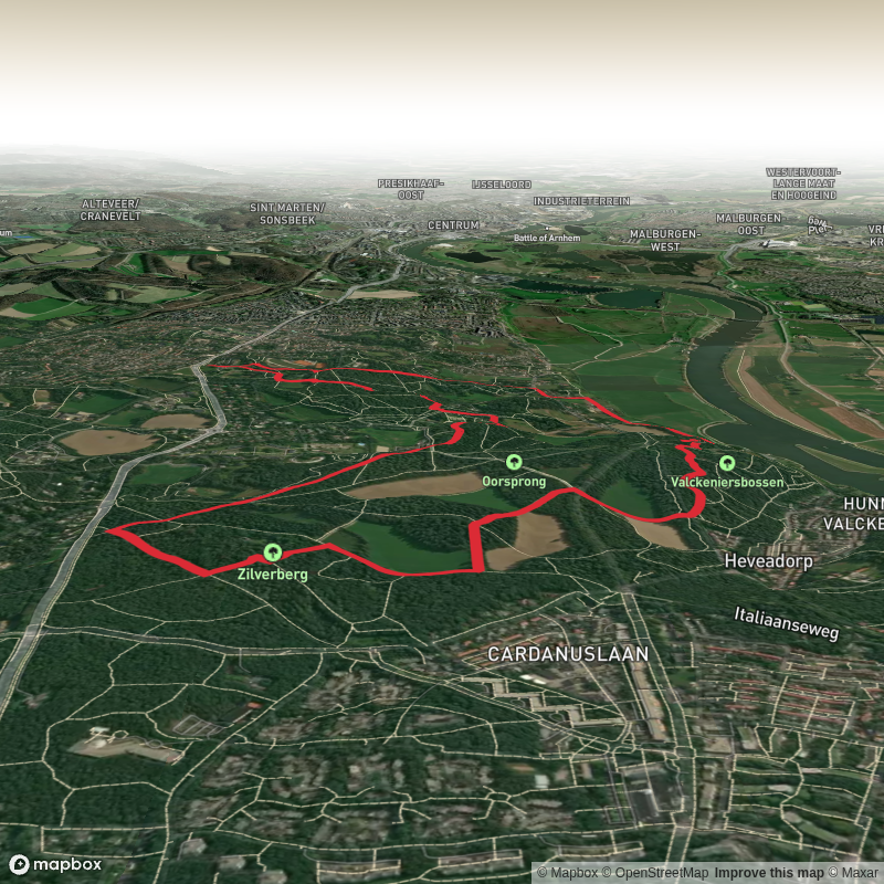 Zilverberg via Dorenweertsepad and Hoog Oorsprong Zilverberg Route