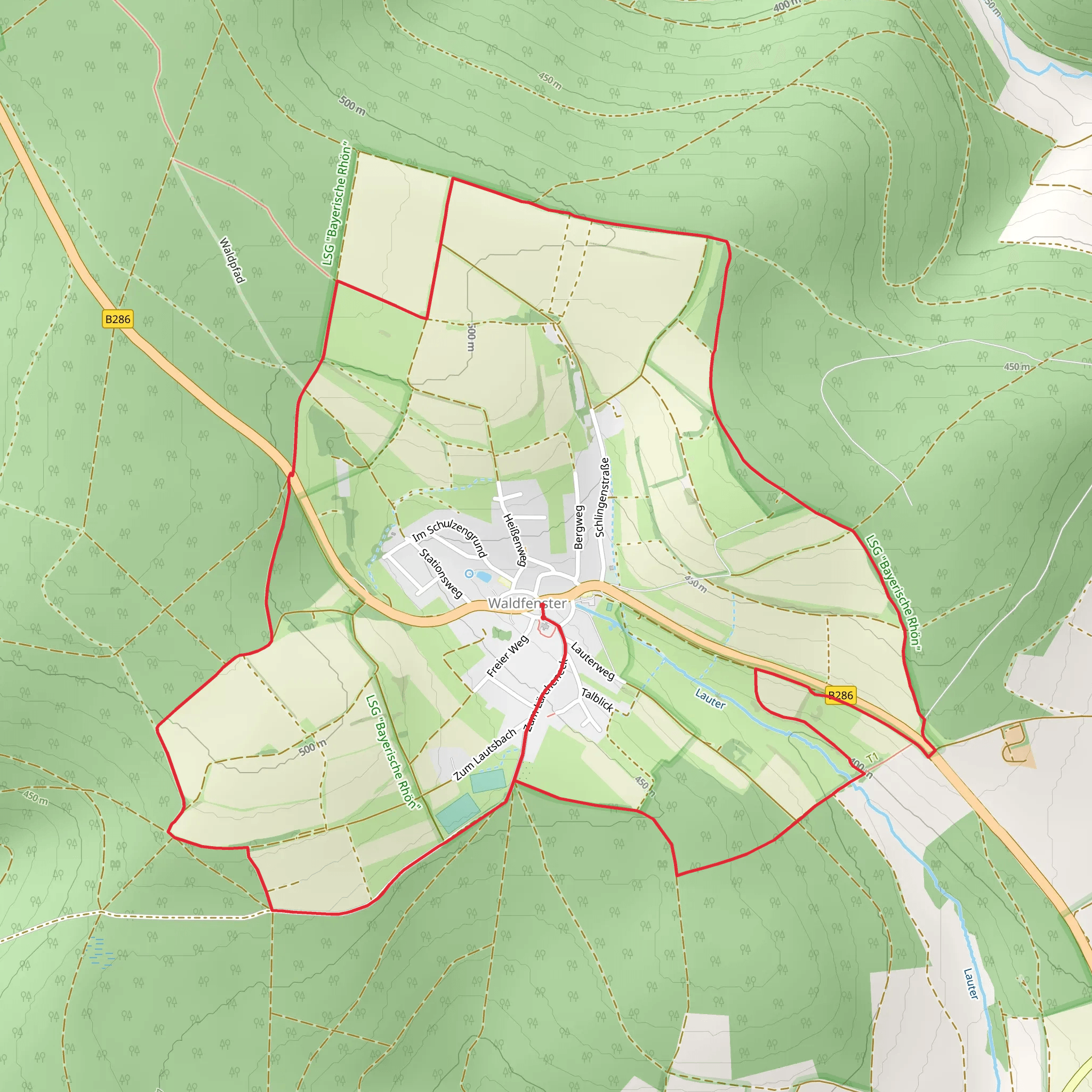 Waldfenster Loop mobile static map