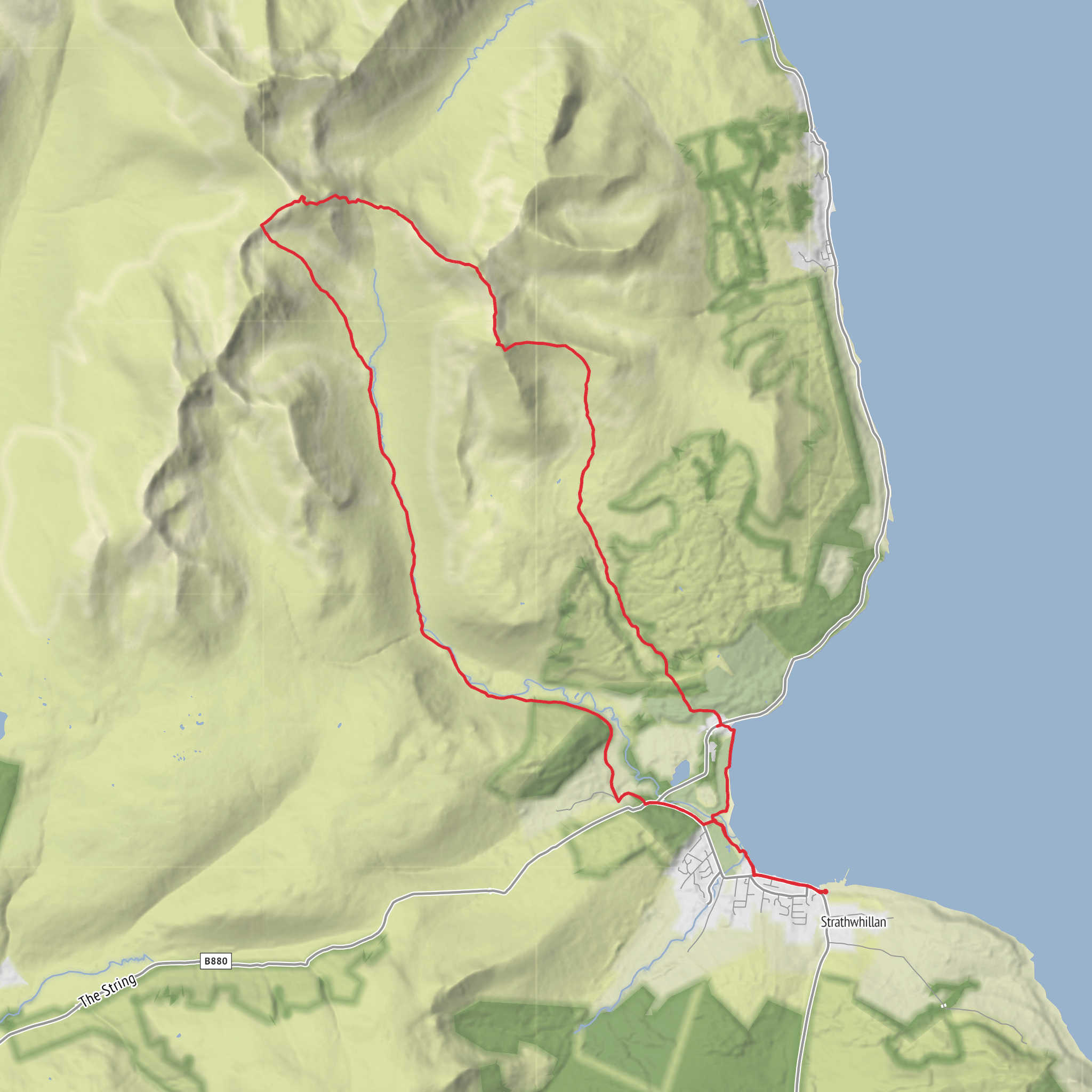 Brodick, Goatfell and Cir Mhor Loop mobile static map