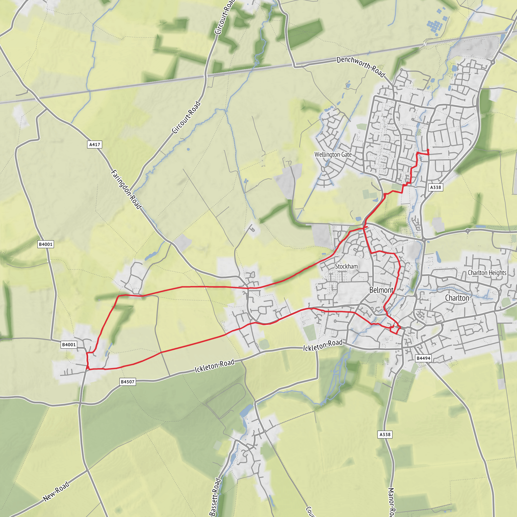 Childrey and West Challow Bridge Loop mobile static map