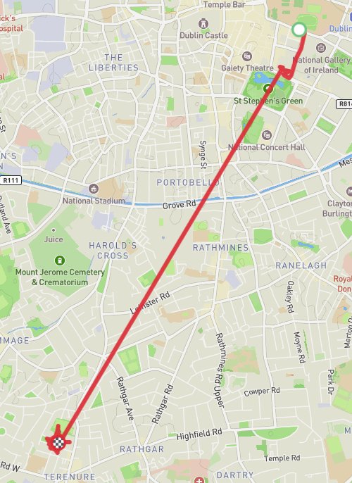 County Dublin Walking mobile static map