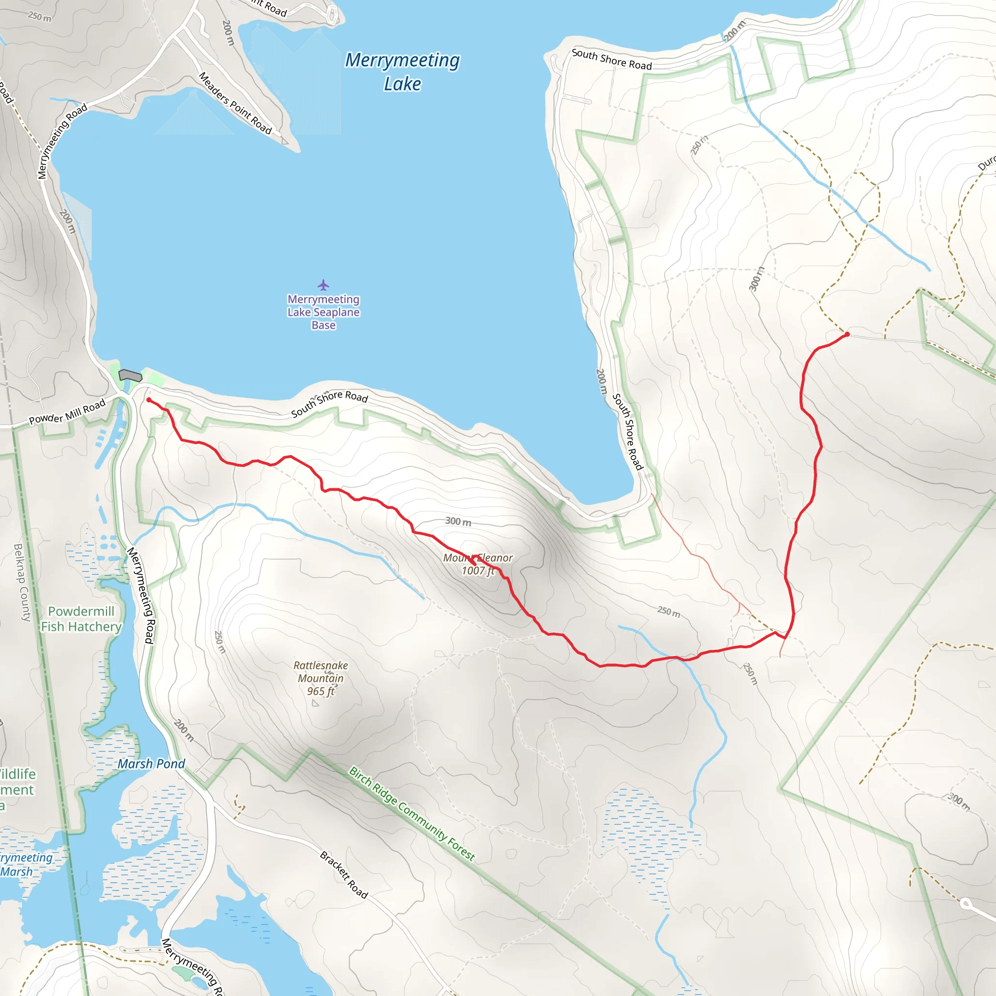 Mount Eleanor - South Shore Road mobile static map