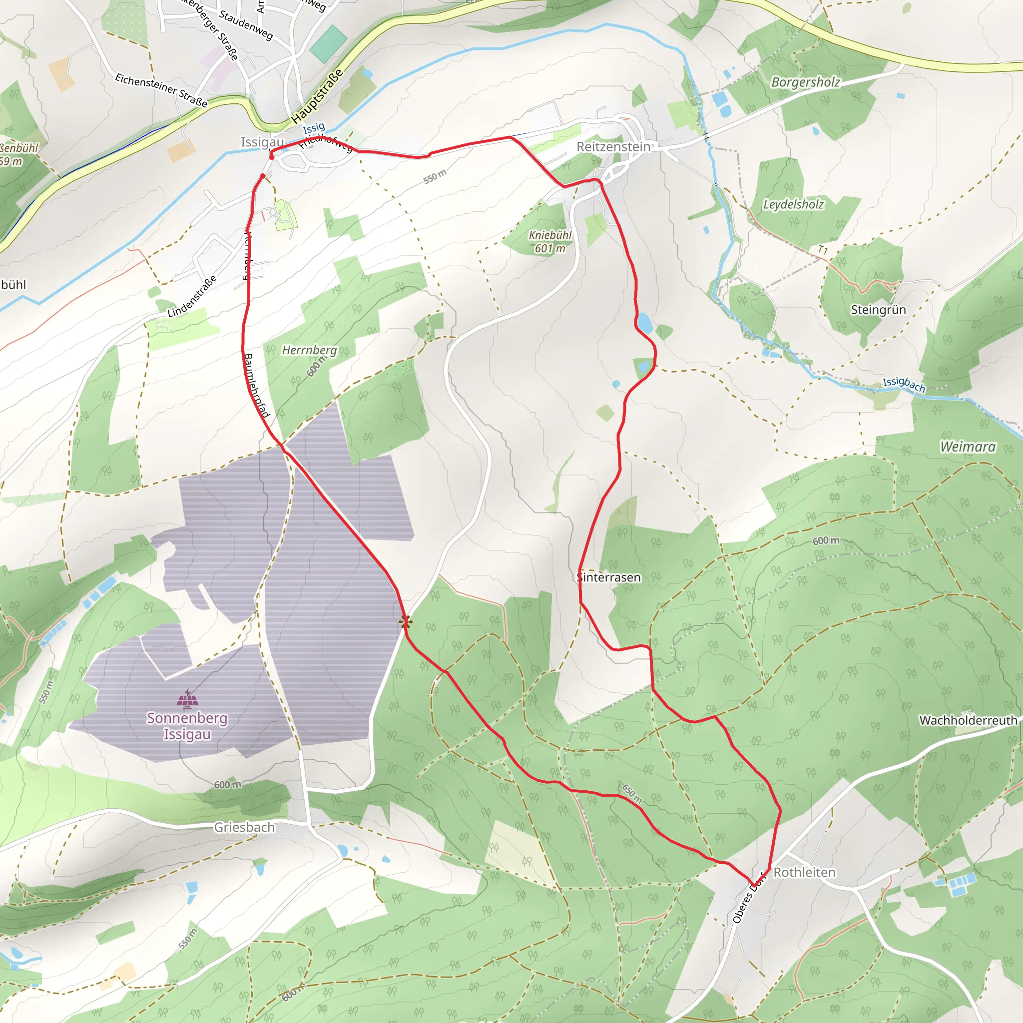 Bergmanns Weg US 22 mobile static map