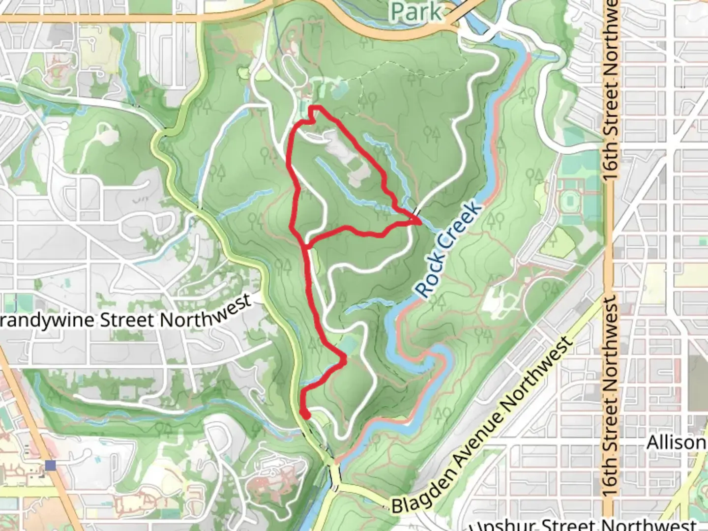 An image depicting the trail Western Ridge and Cross Loop Trail and its surrounding area.