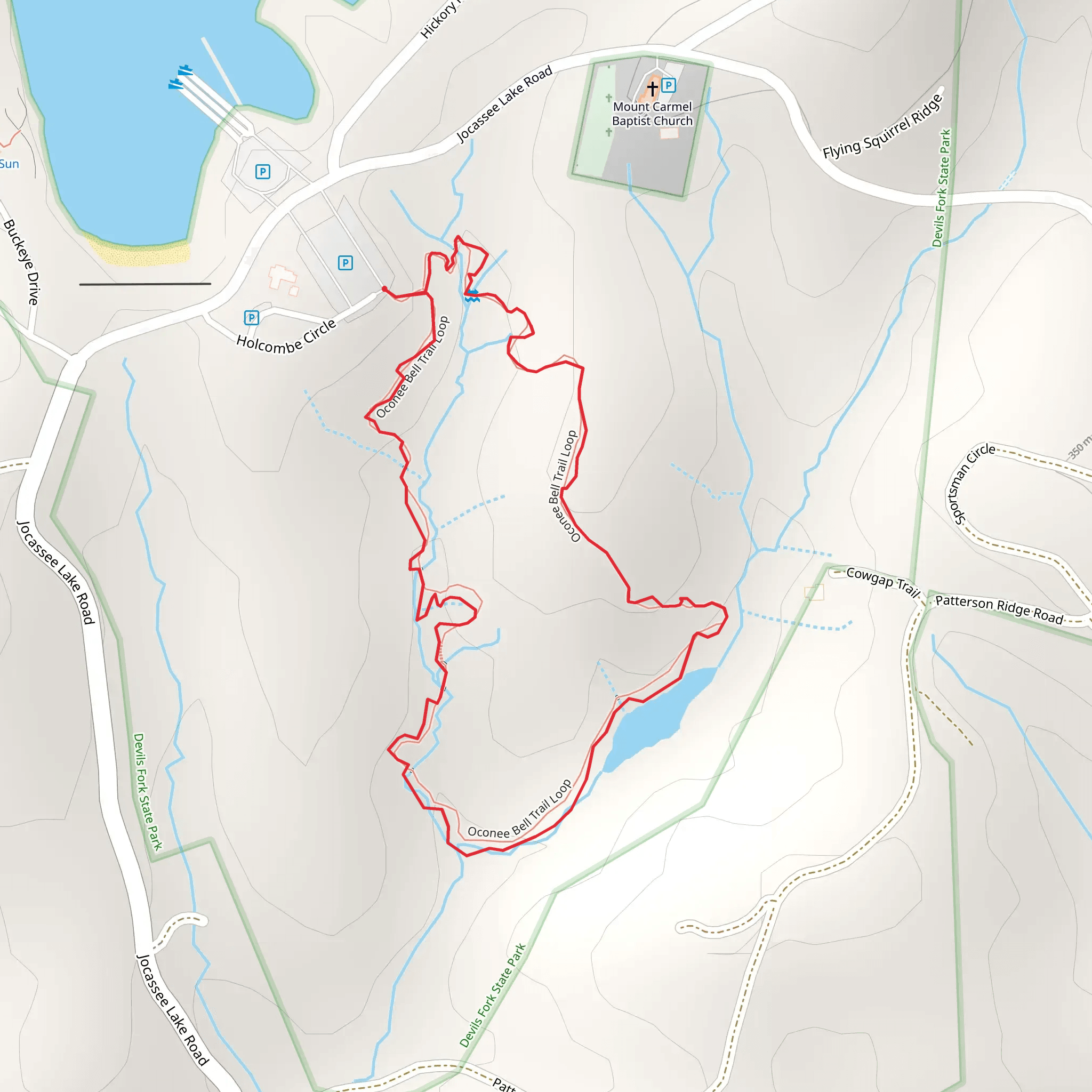 Oconee Bell Loop Trail mobile static map